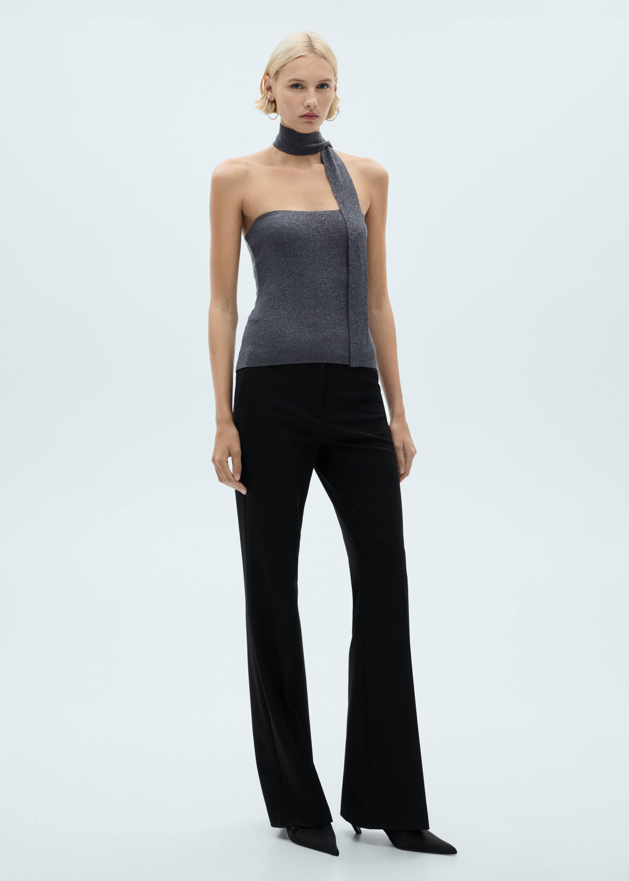 Gestrikte lurex top - Overzichtstekening