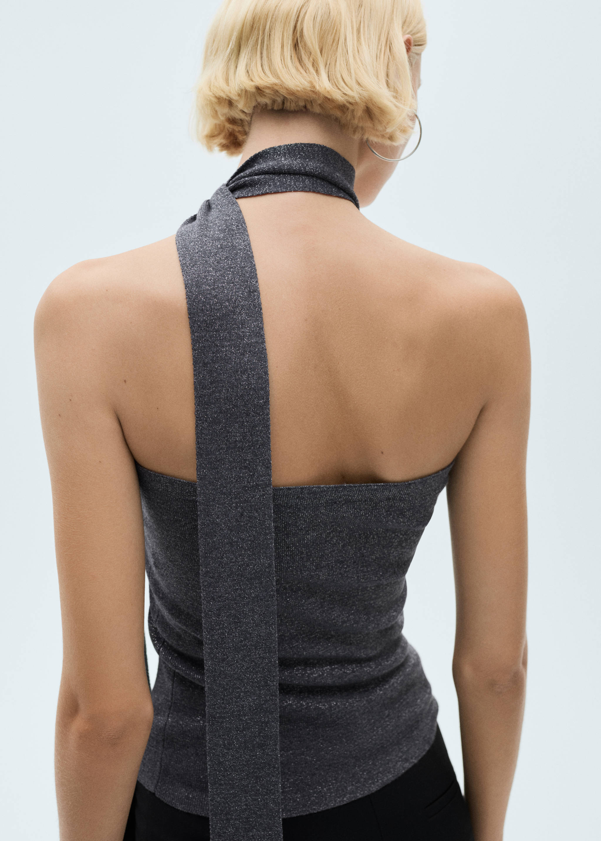 Gestrikte lurex top - Achterkant van het artikel