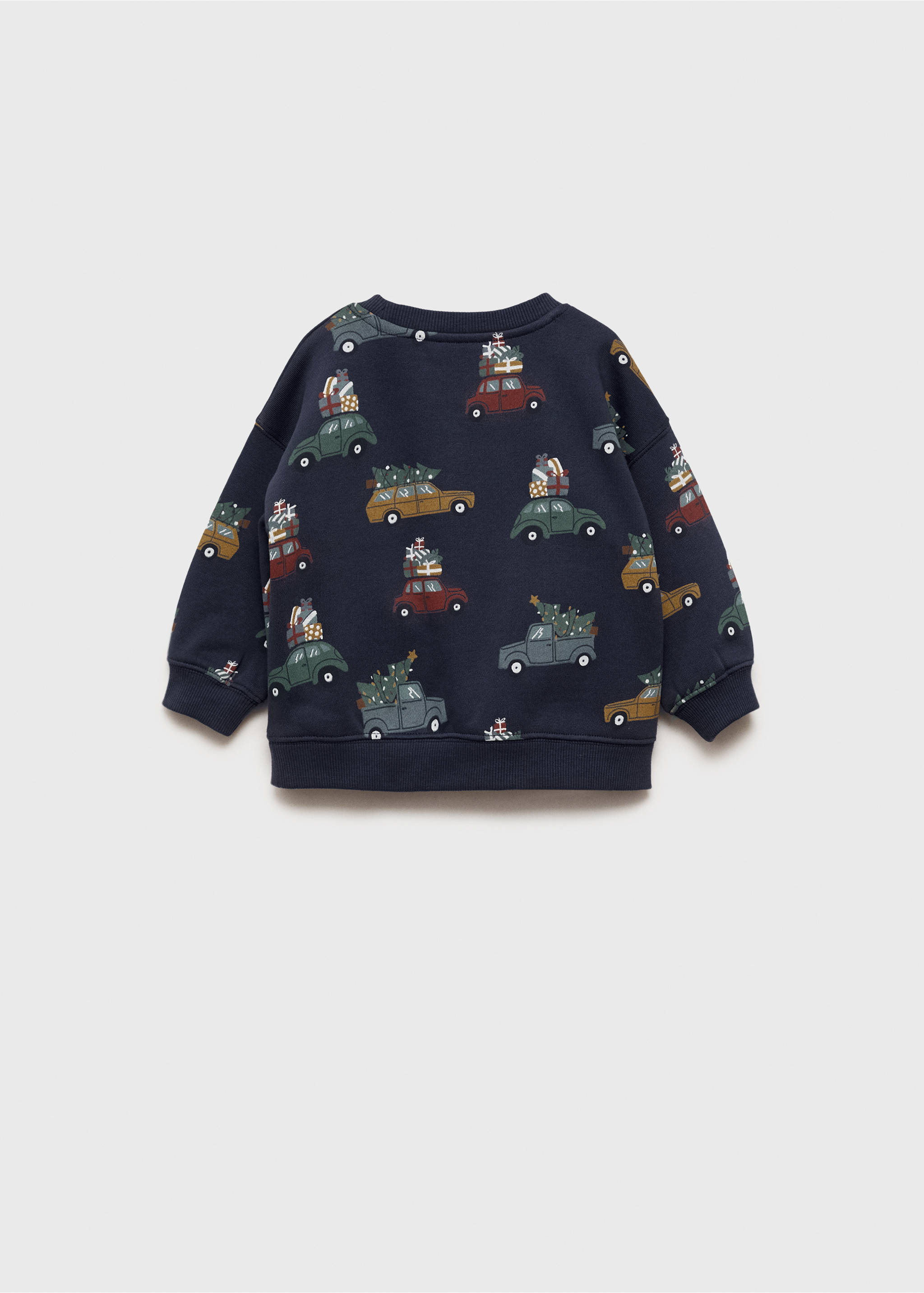 Christmas-print sweatshirt - Reverse of the article, Dark Navy. Ref: 77019409-00.