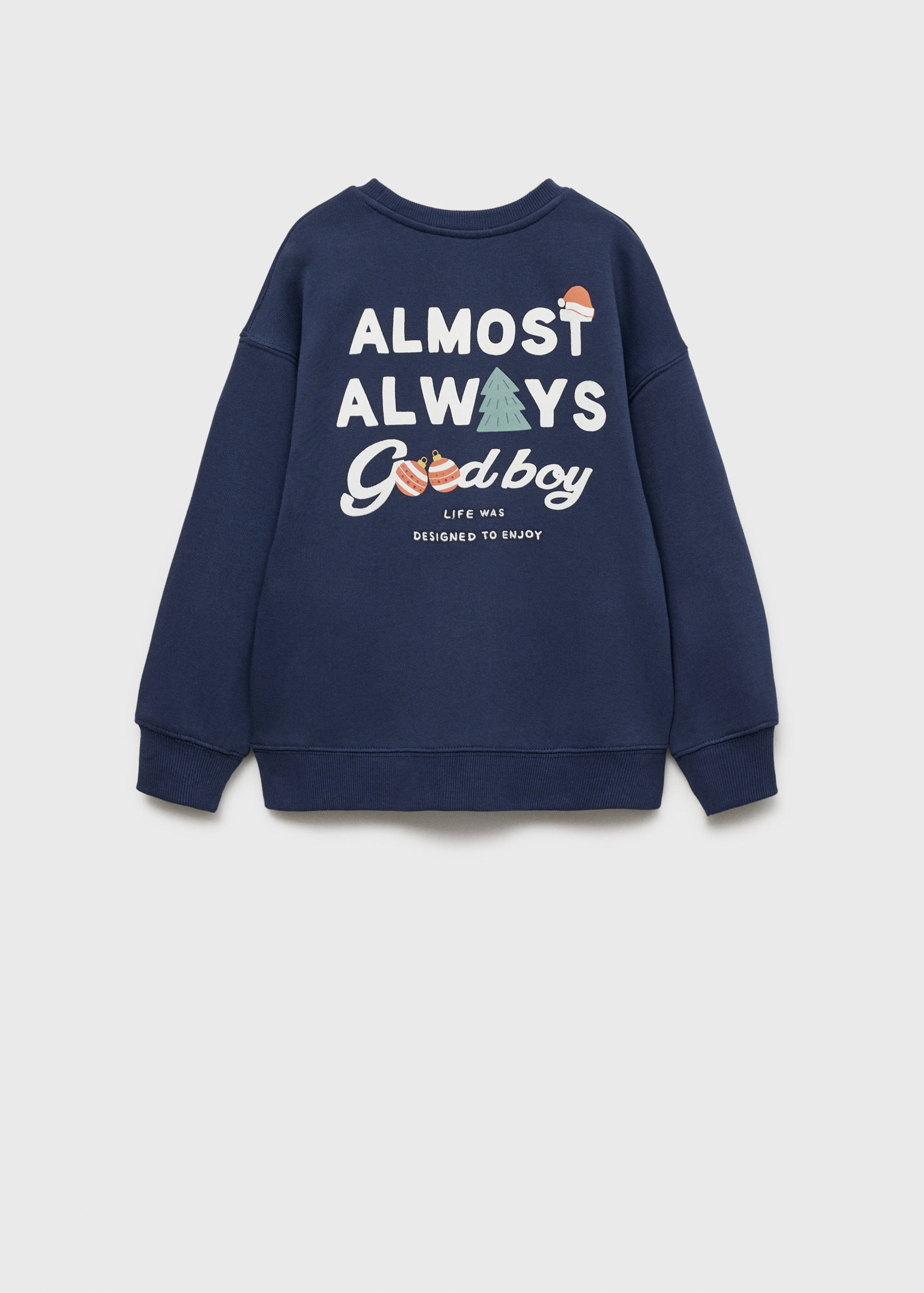 Printed cotton sweatshirt - Reverse of the article