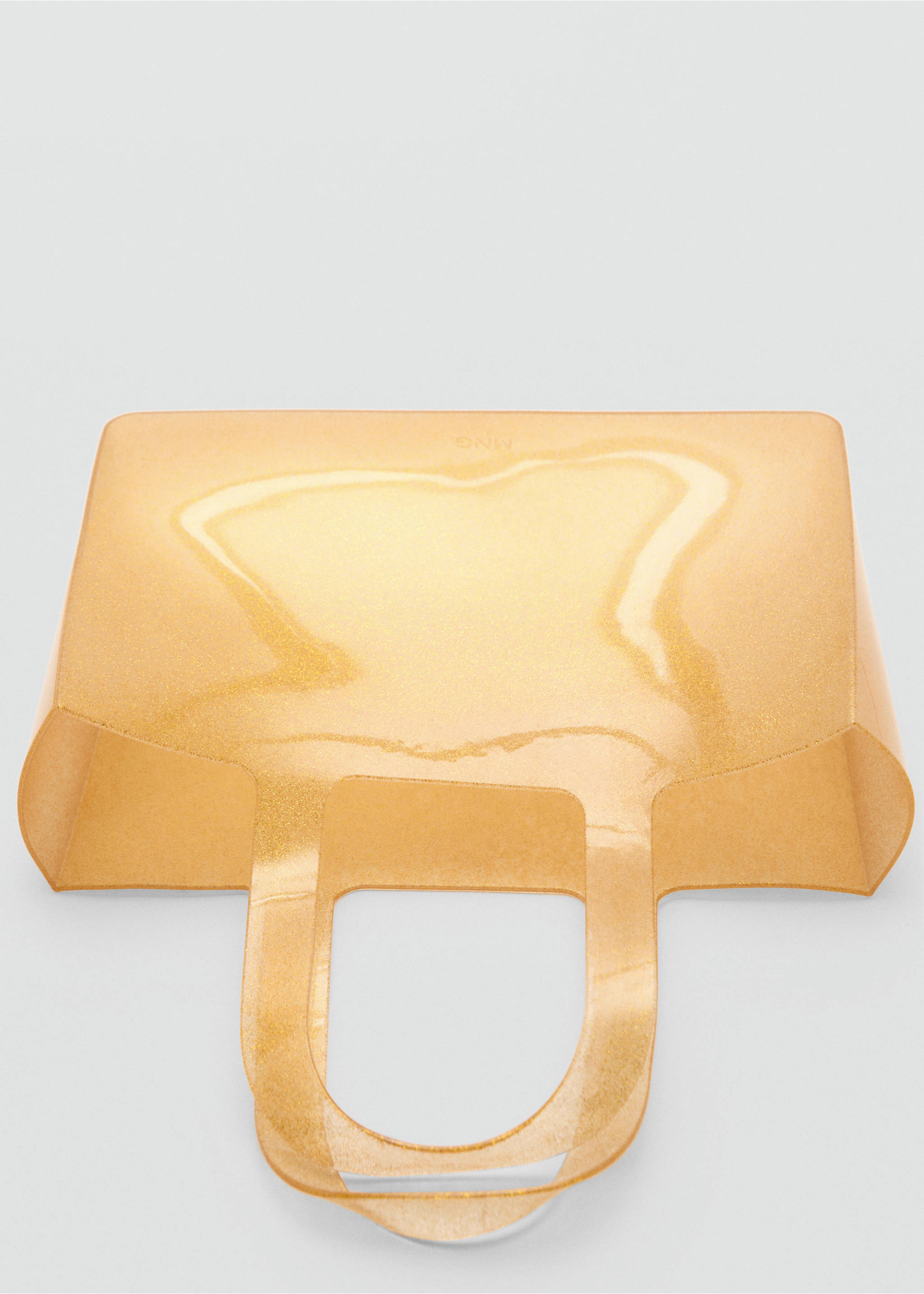 Semi-transparent shiny bag - Details of the article 2, Gold. Ref: 77020245-00.