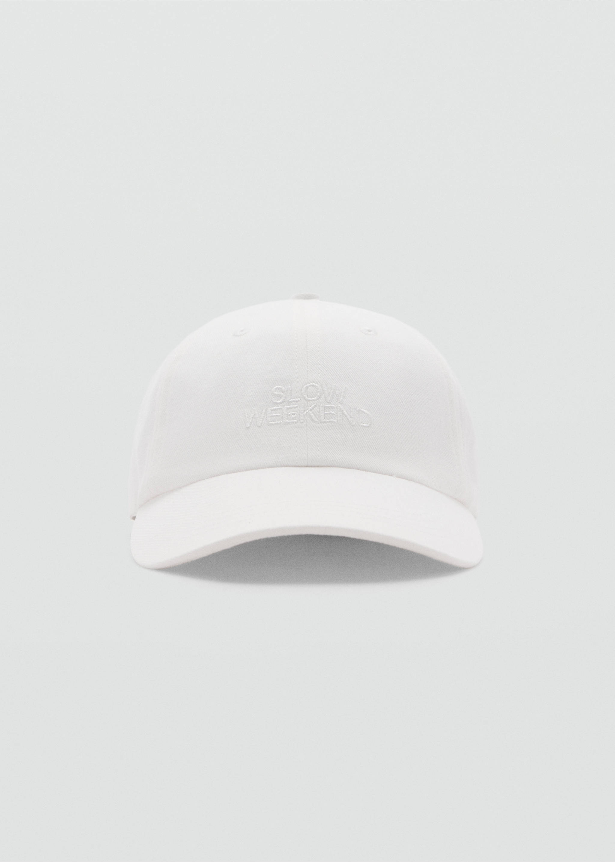 Embroidered message cap - Medium plane, White. Ref: 77020251-00.