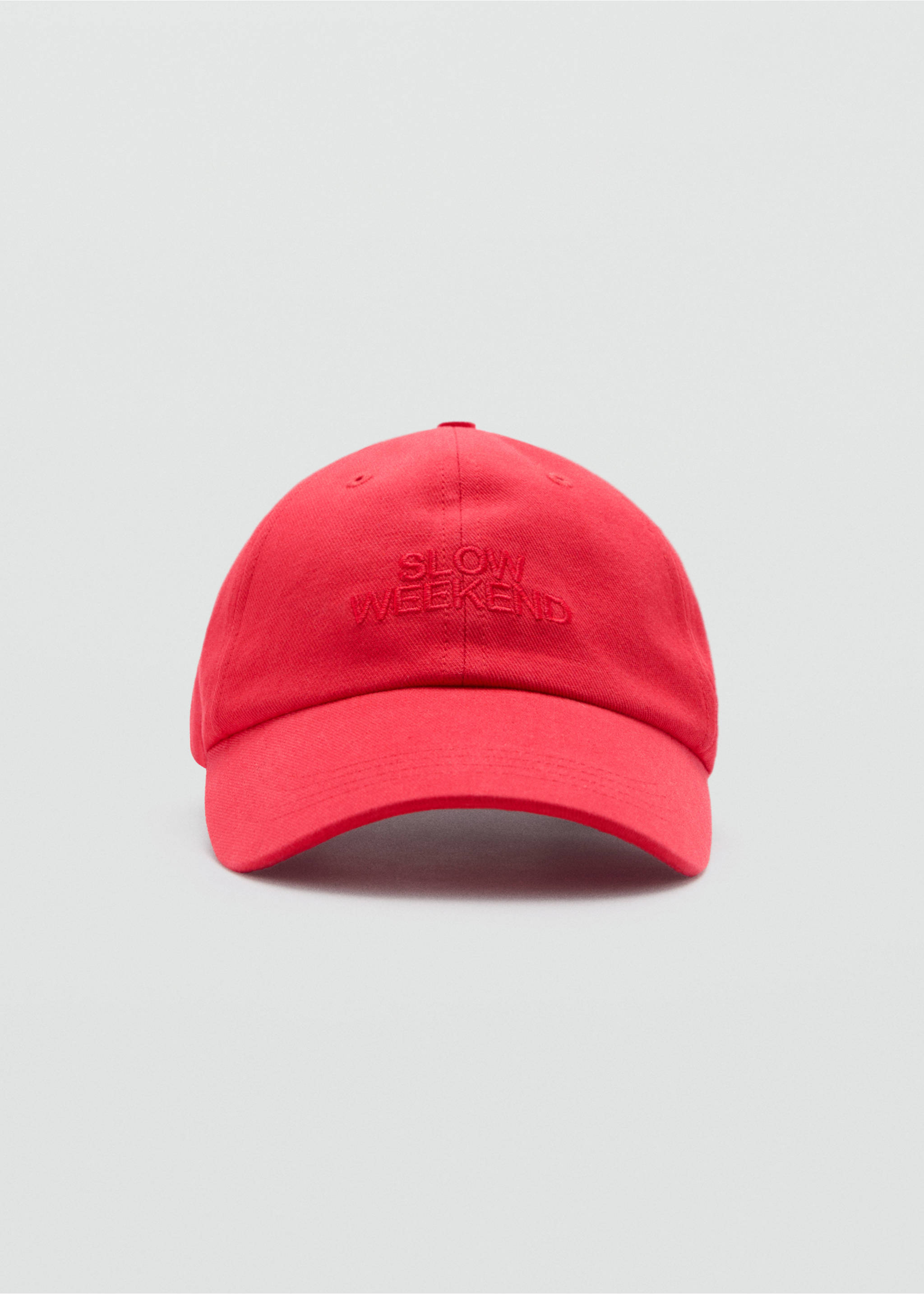 Embroidered message cap - Medium plane, Red. Ref: 77020251-00.