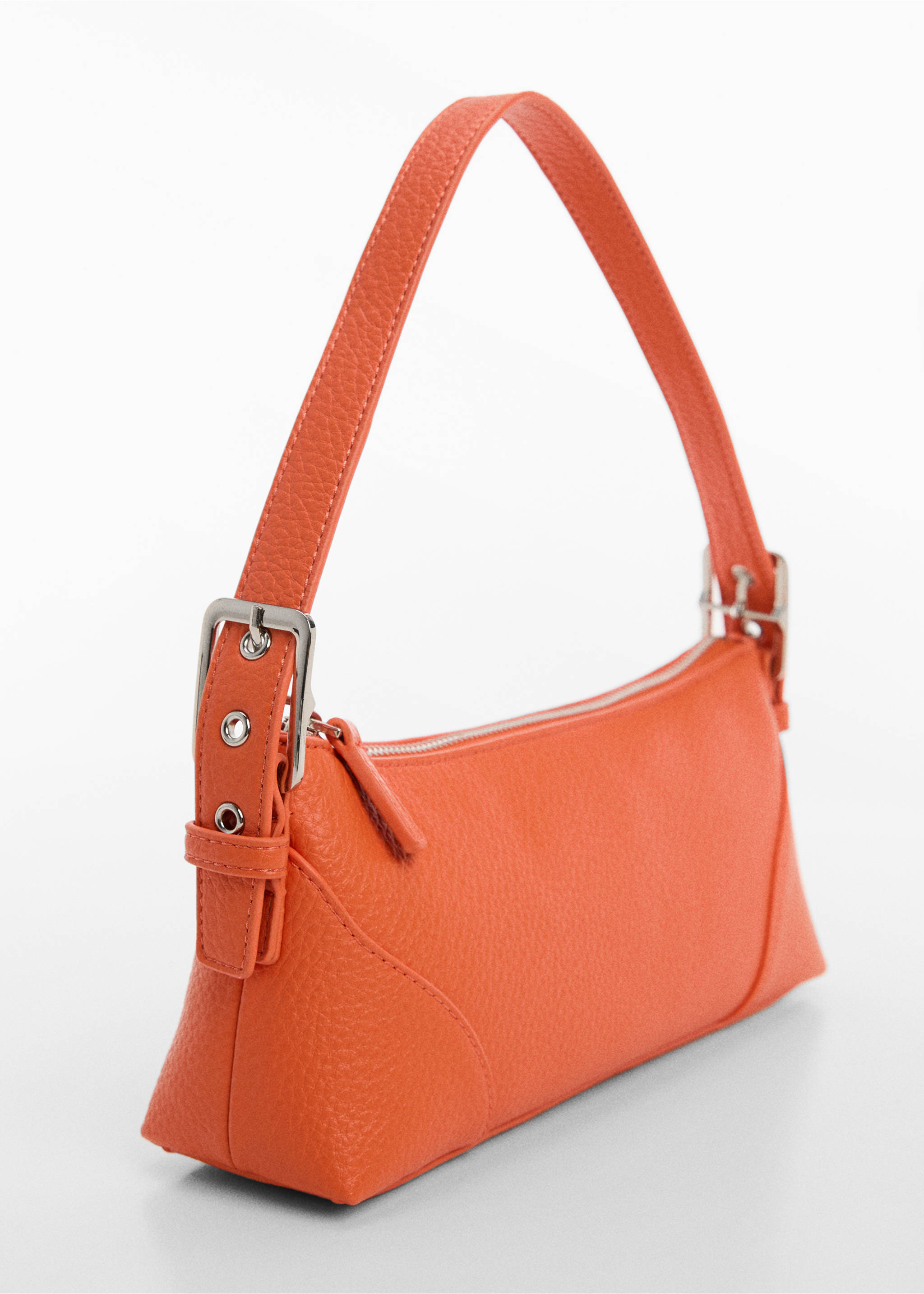Shoulder bag with buckle - Medium plane, Orange. Ref: 77020273-00.