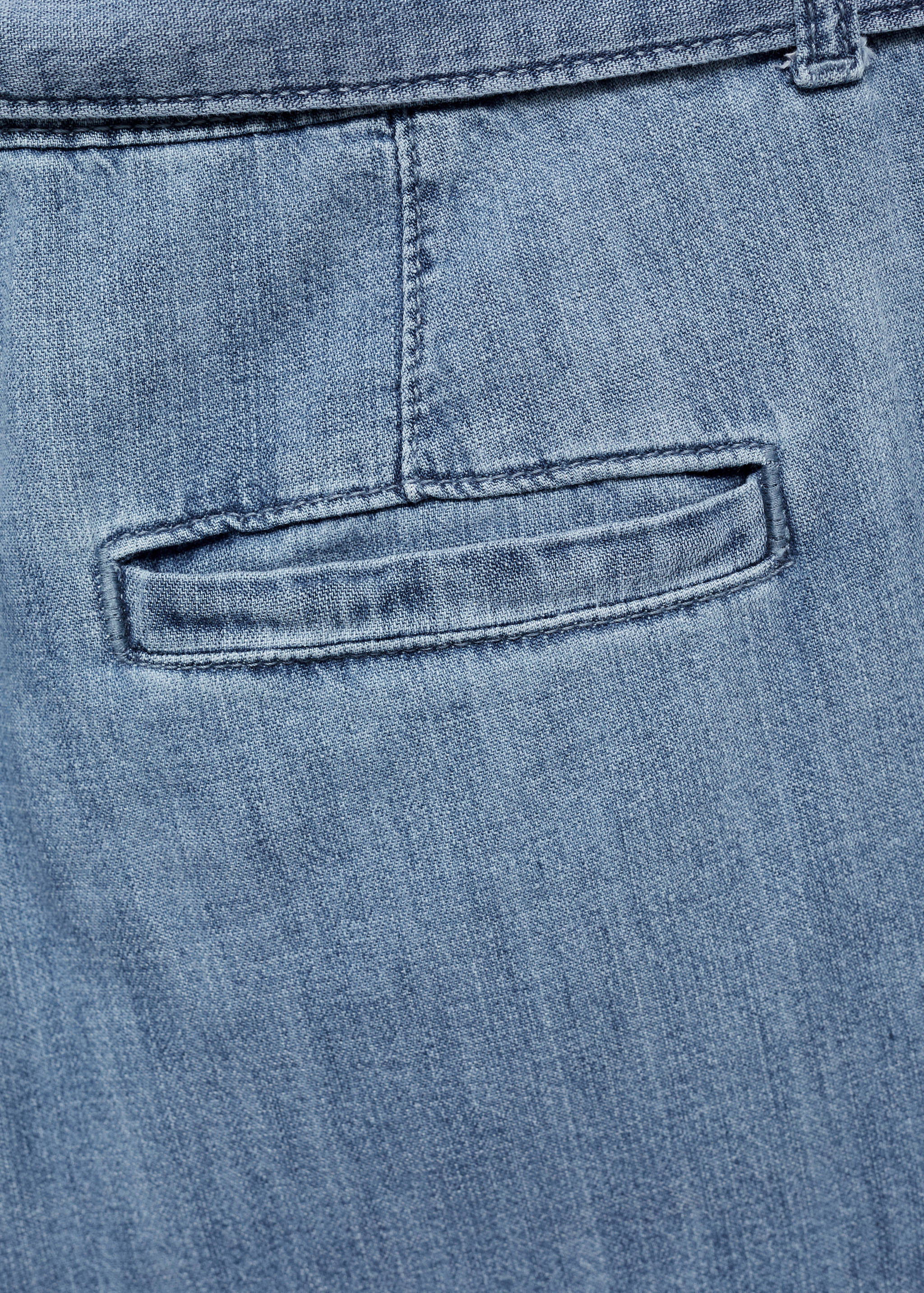 Flowy wide leg trousers with belt - Details of the article 0