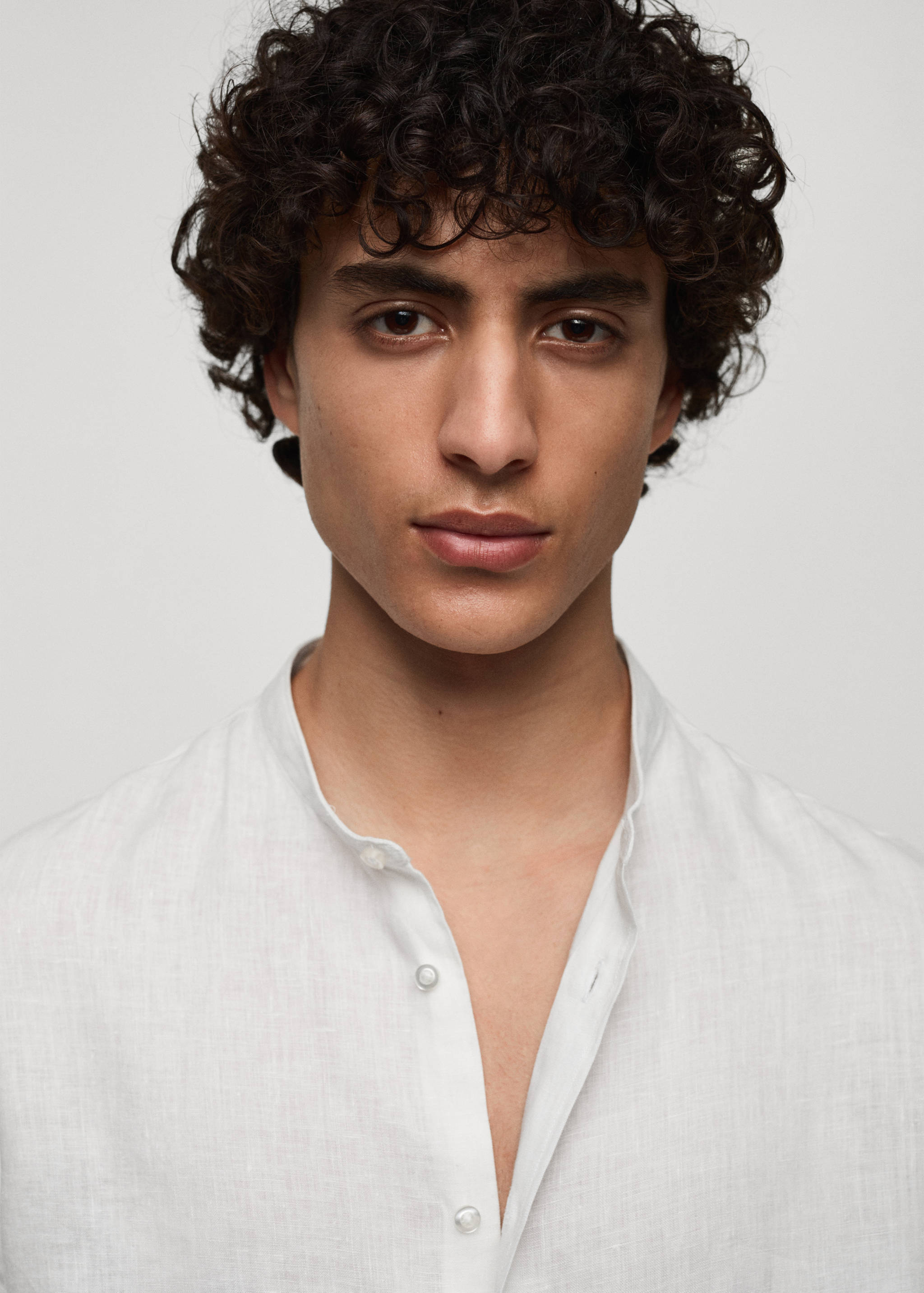 T-shirt col tunisien maille - Détail de l'article 1