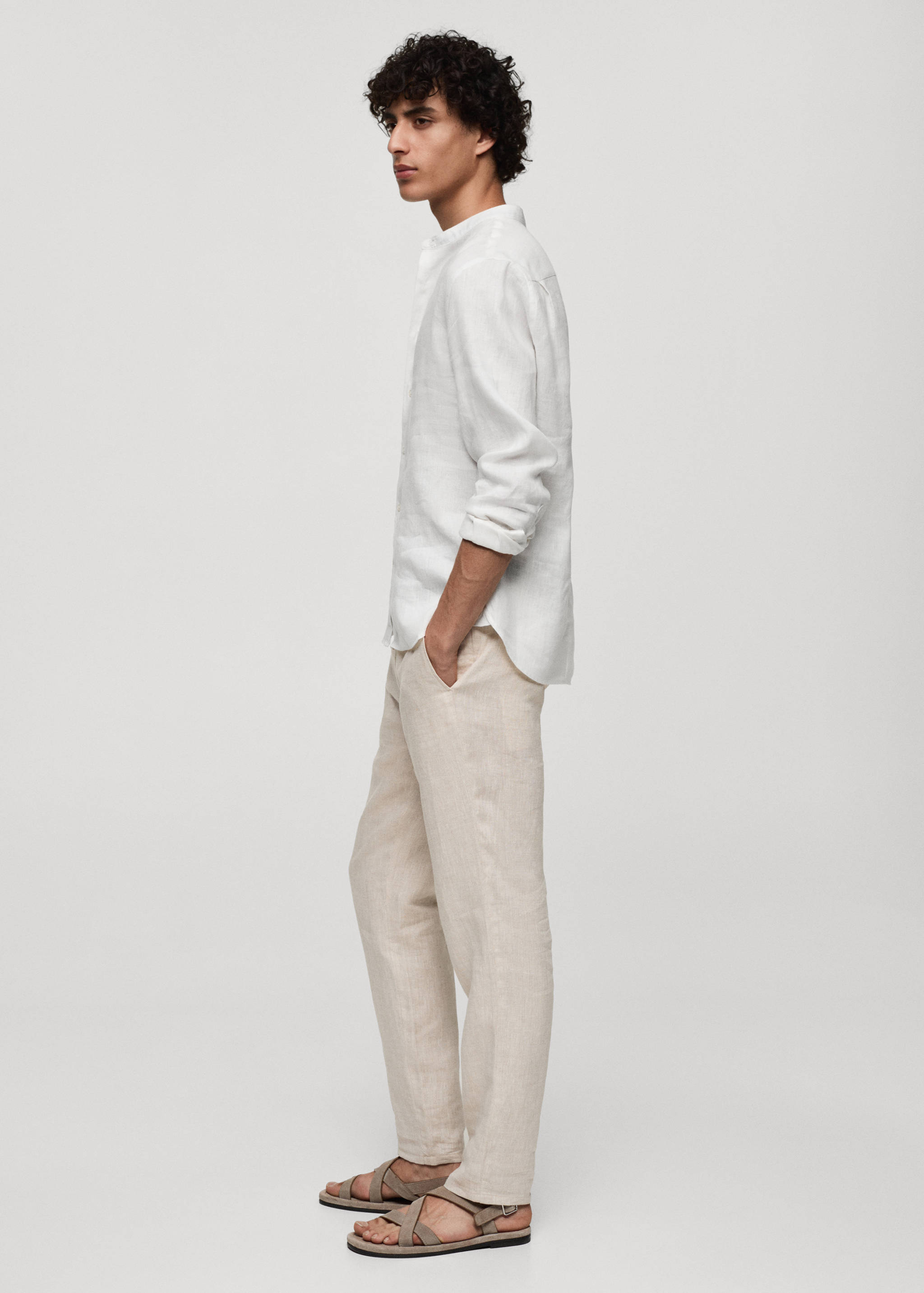 T-shirt col tunisien maille - Détail de l'article 2