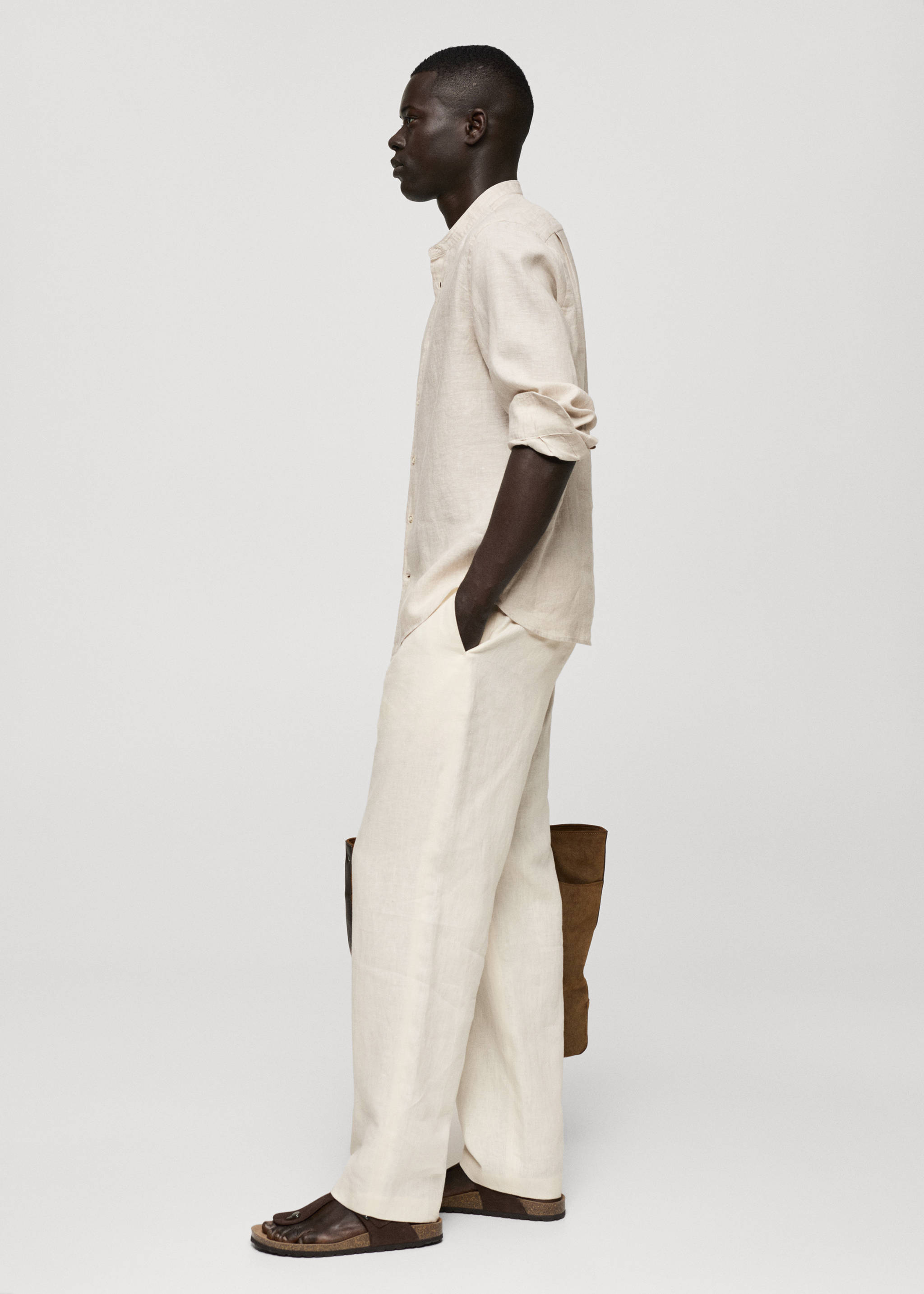 T-shirt col tunisien maille - Détail de l'article 2