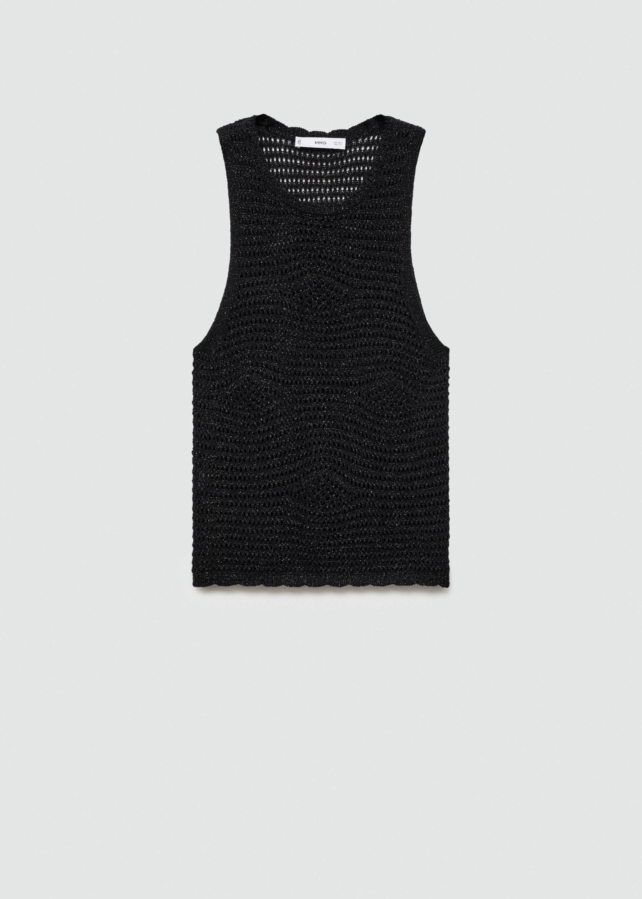 Openwork knitted lurex top - Article without model