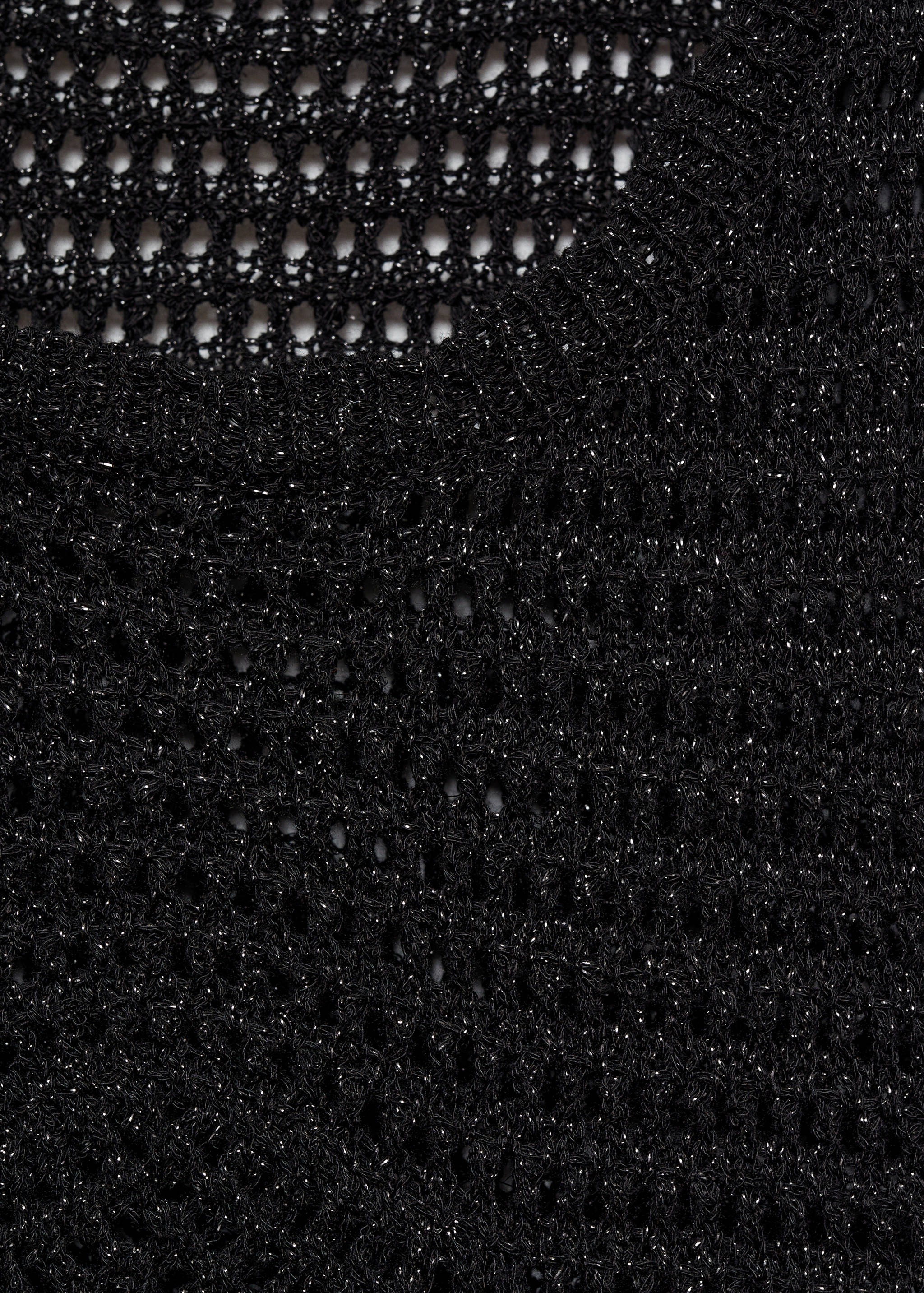 Openwork knitted lurex top - Details of the article 0
