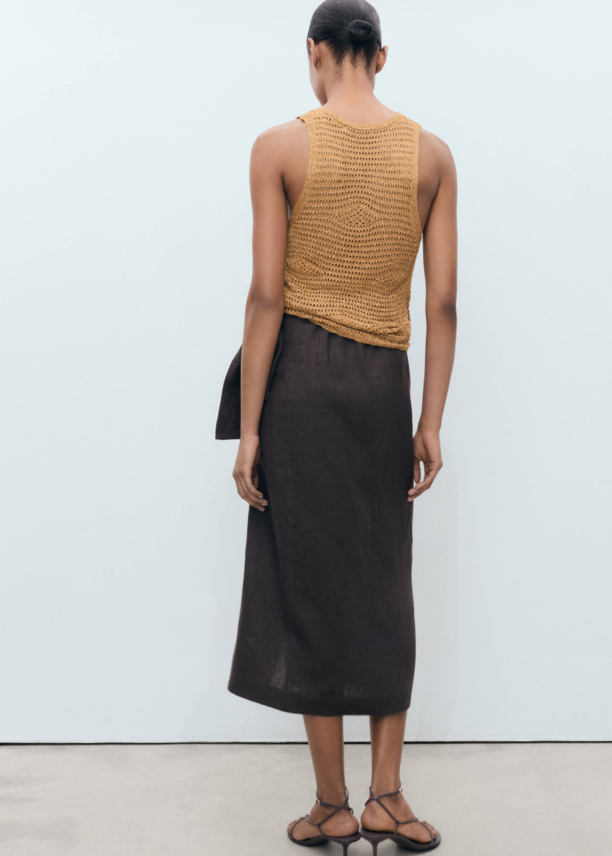 Openwork knitted lurex top - Reverse of the article