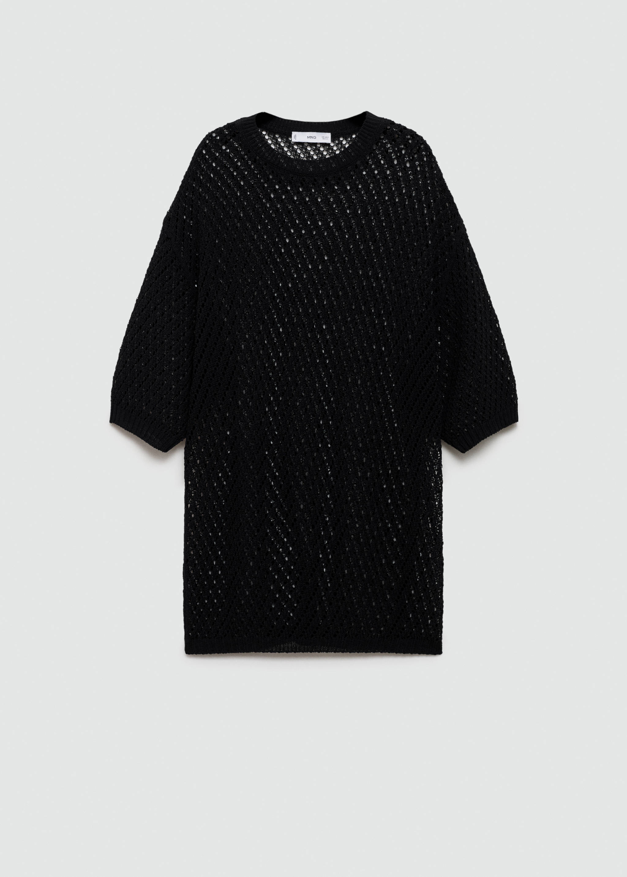 Short-sleeved crochet sweater - Article without model