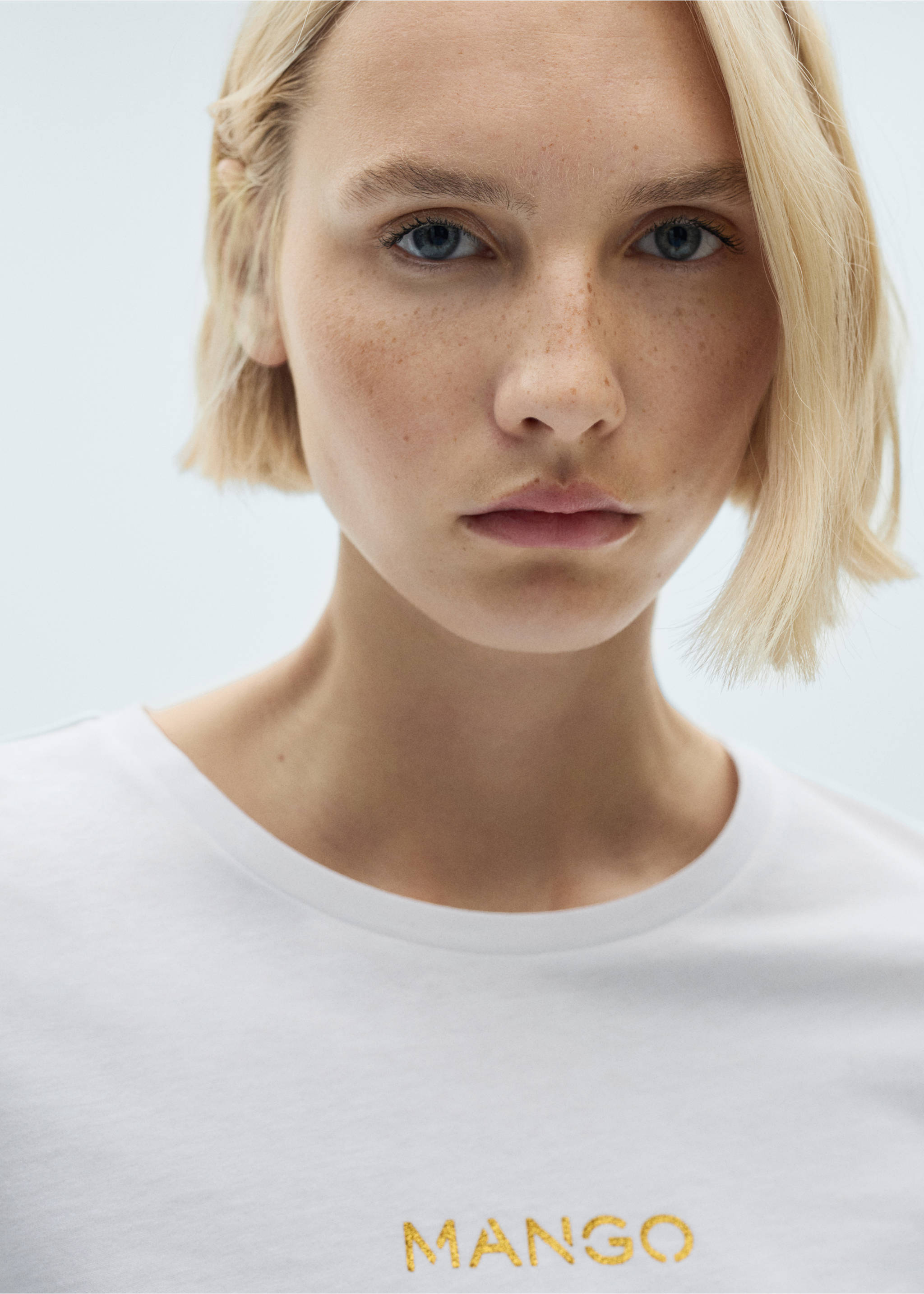 Logo cotton T-shirt - Details of the article 1, White. Ref: 77020354-00.