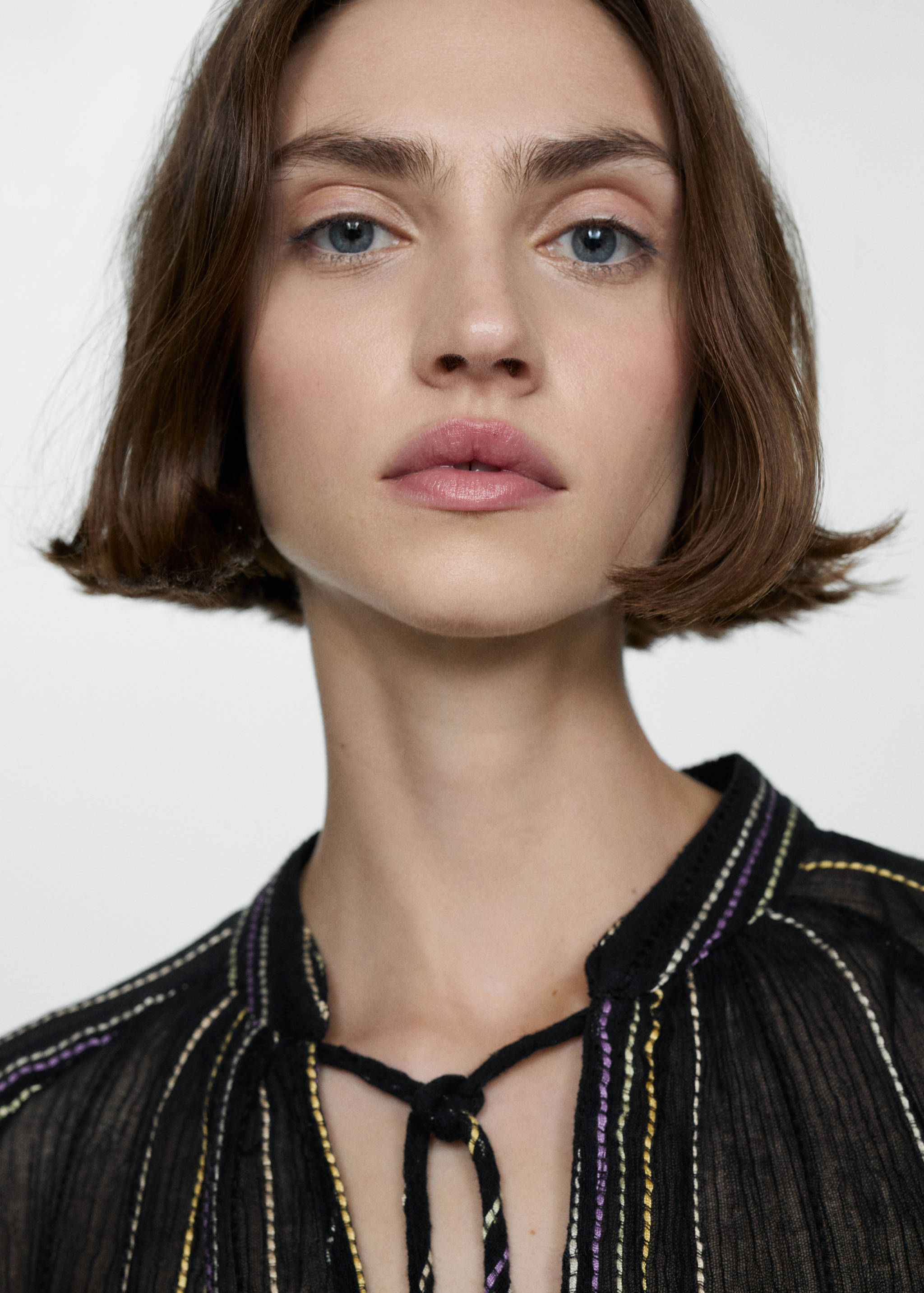 Koszula w paski z kokardą - Szczegóły artykułu 1