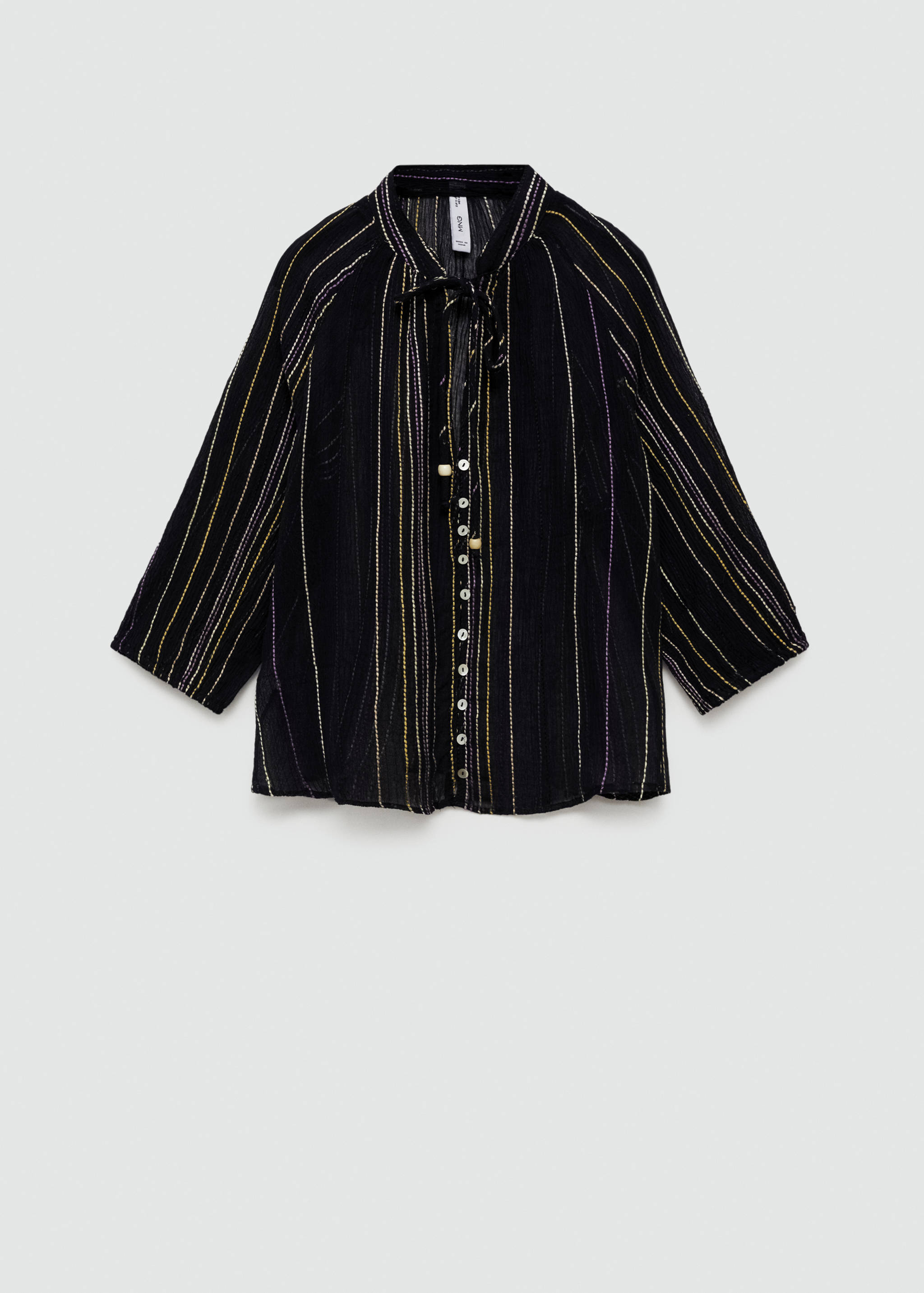 Koszula w paski z kokardą - Artykuł bez modela/modelki