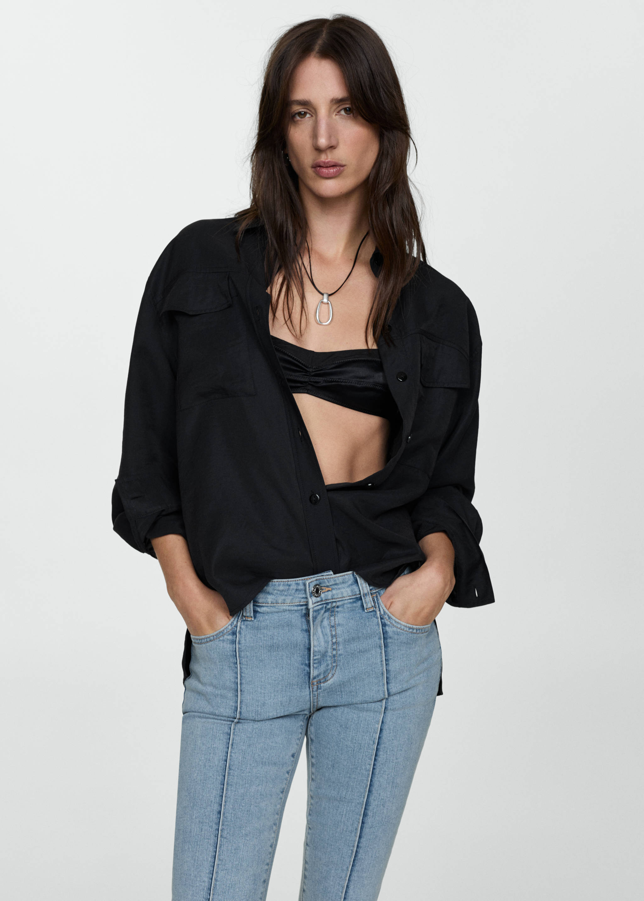 Slim-Capri-Jeanshose mit Ziernähten - Detail des Artikels 1