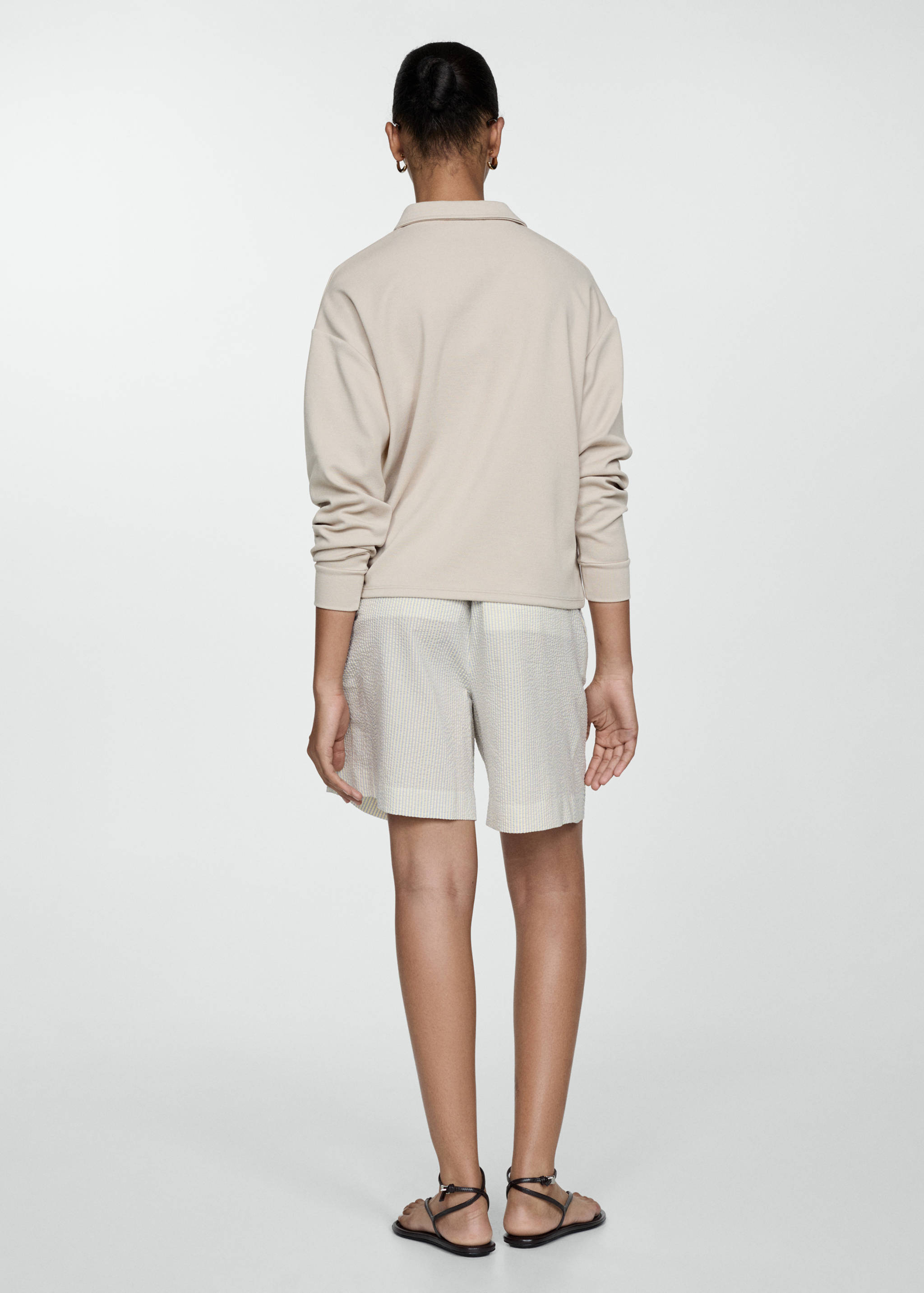 Bermuda en coton à rayures - Verso de l’article