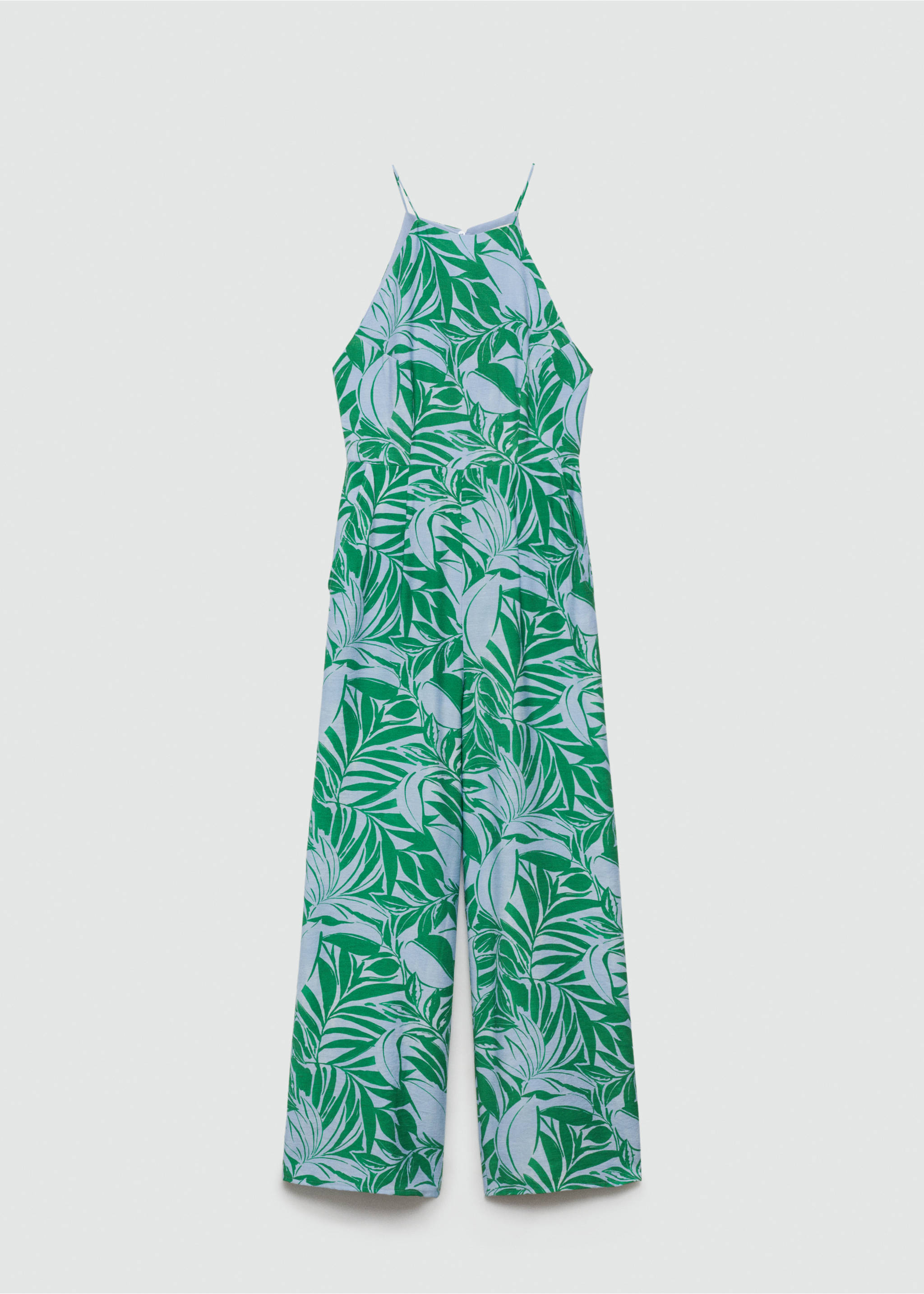 Floral print jumpsuit - Article without model, Blue. Ref: 77020360-00.