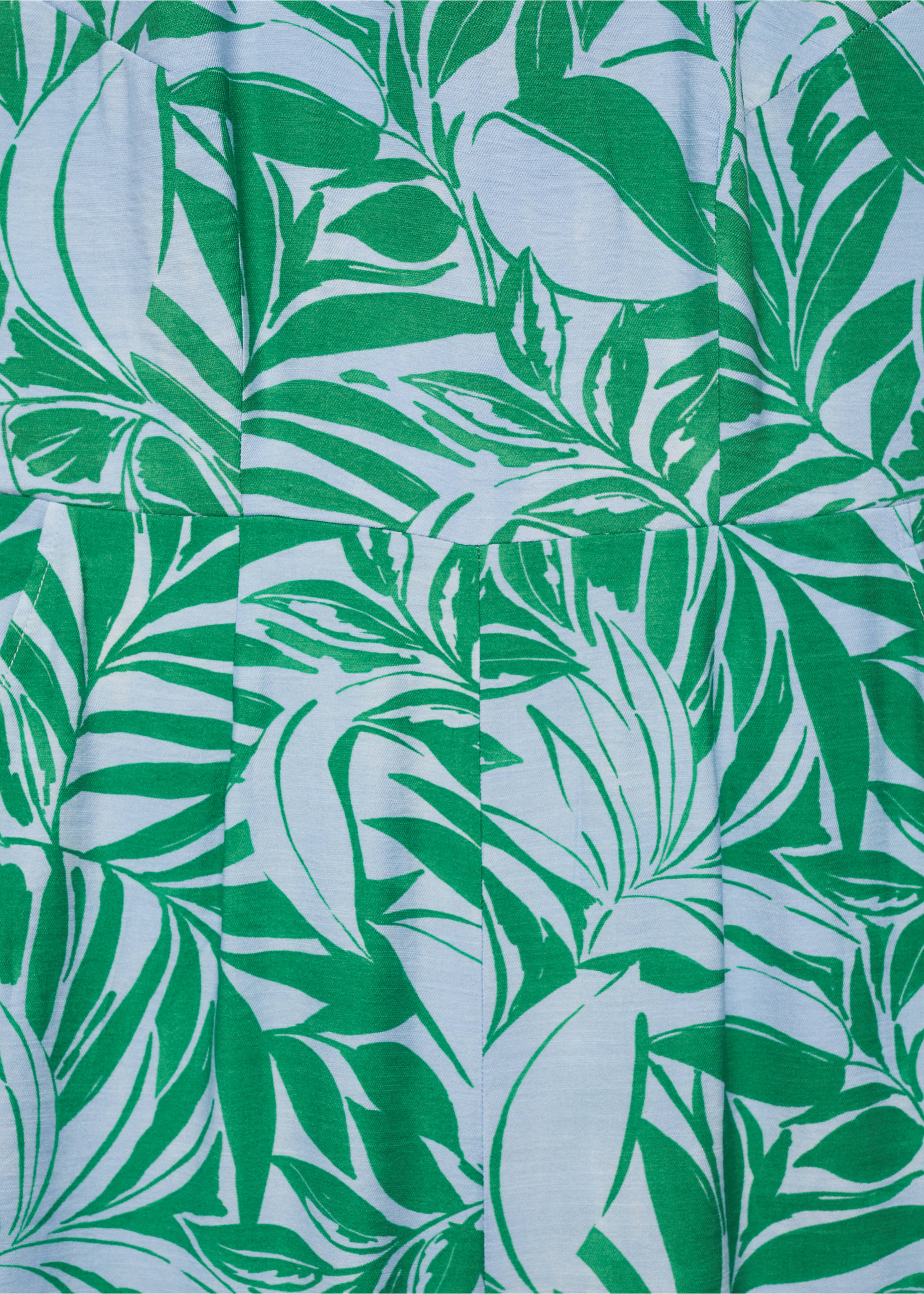 Floral print jumpsuit - Details of the article 8, Blue. Ref: 77020360-00.