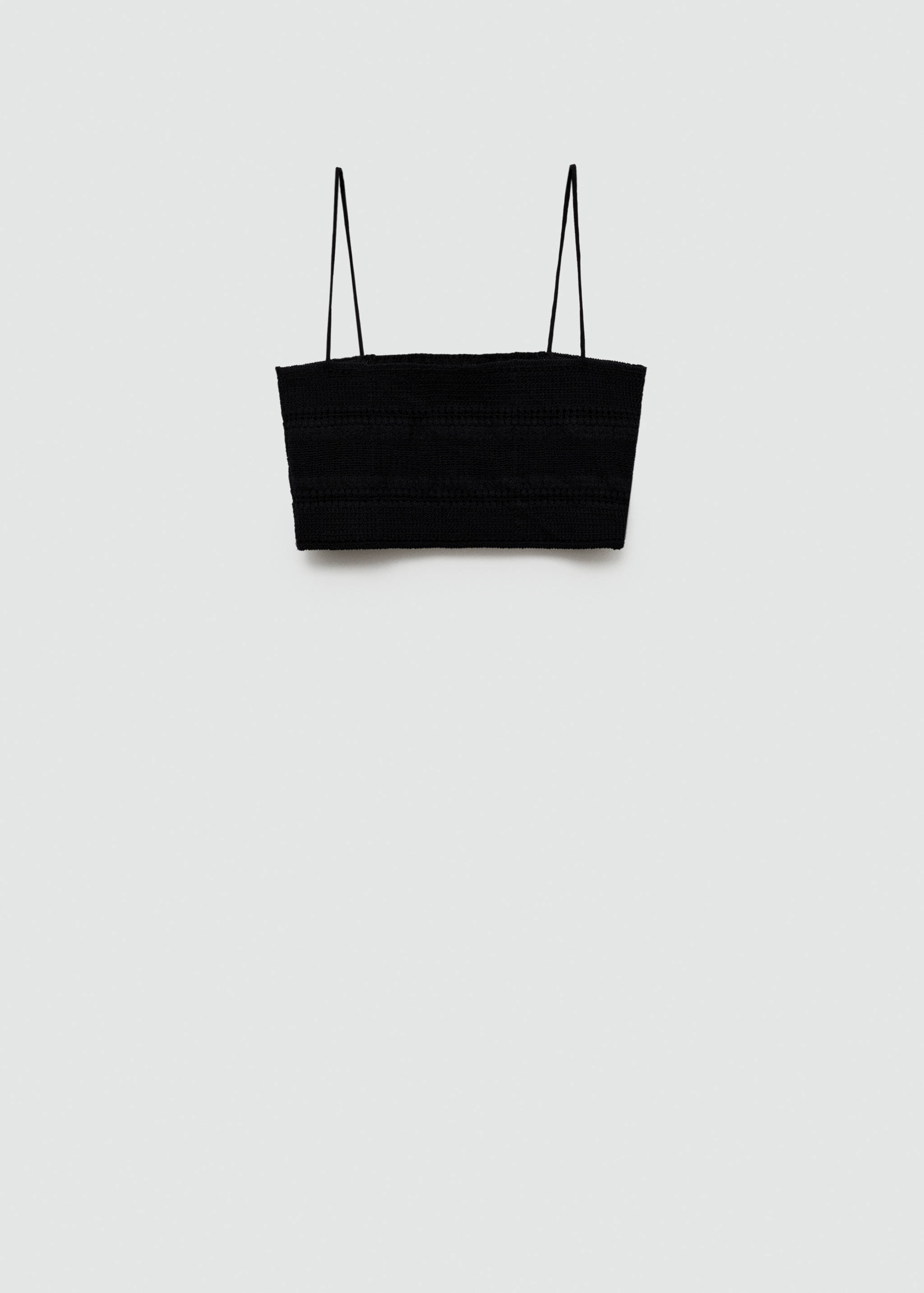 Textured crop top - Article without model