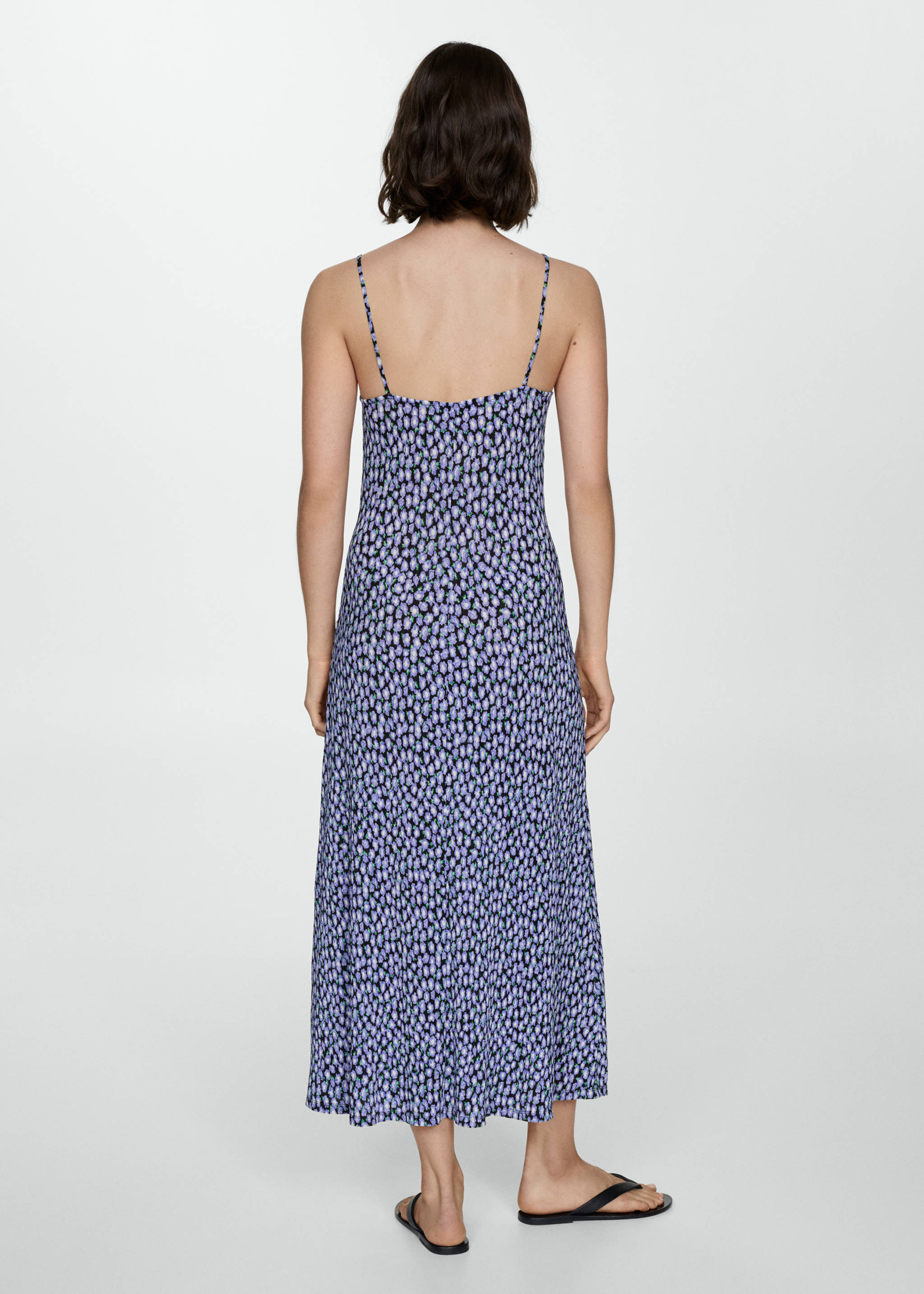 Long printed dress - Reverse of the article
