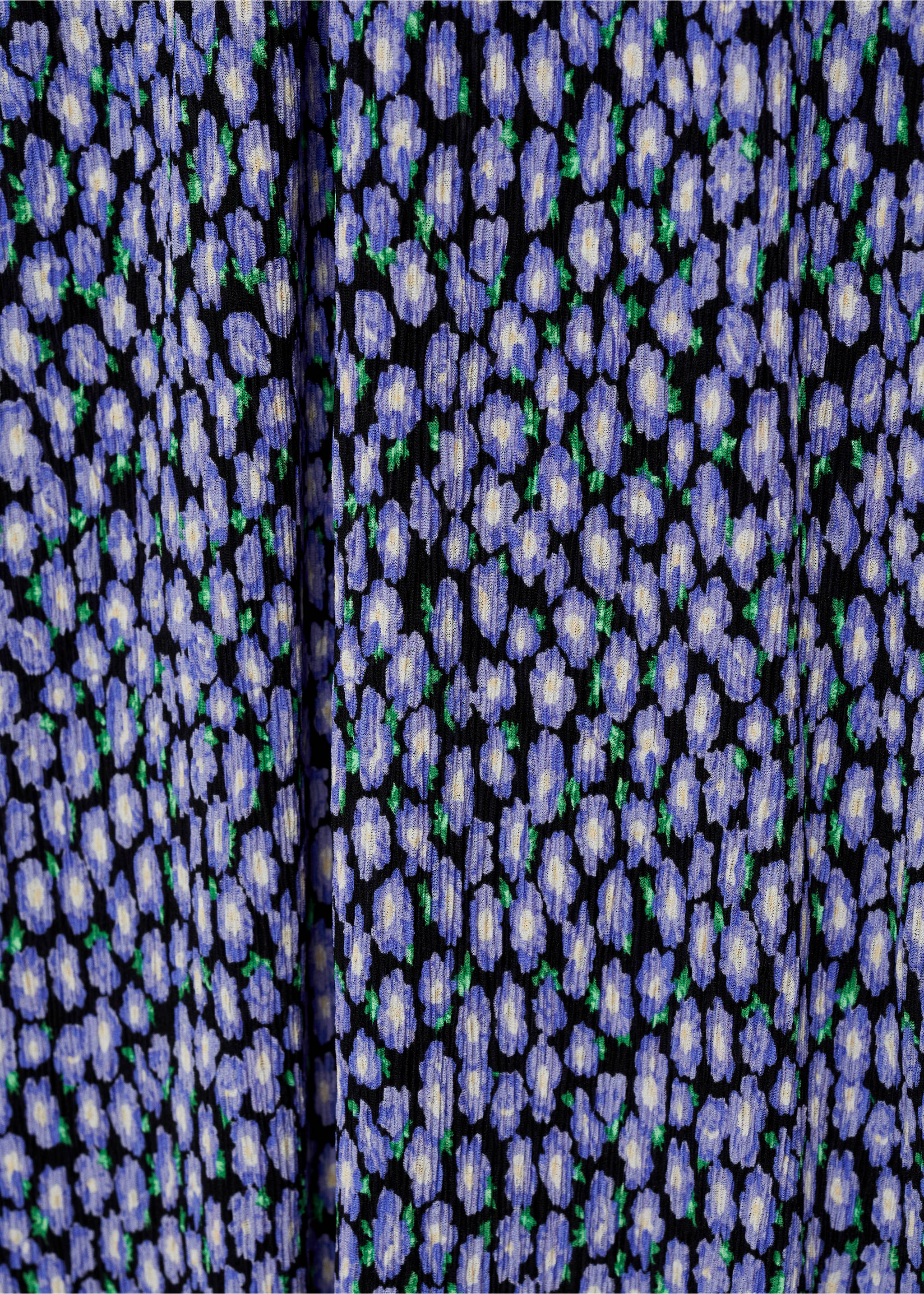 Long printed dress - Details of the article 0, Black. Ref: 77020365-00.