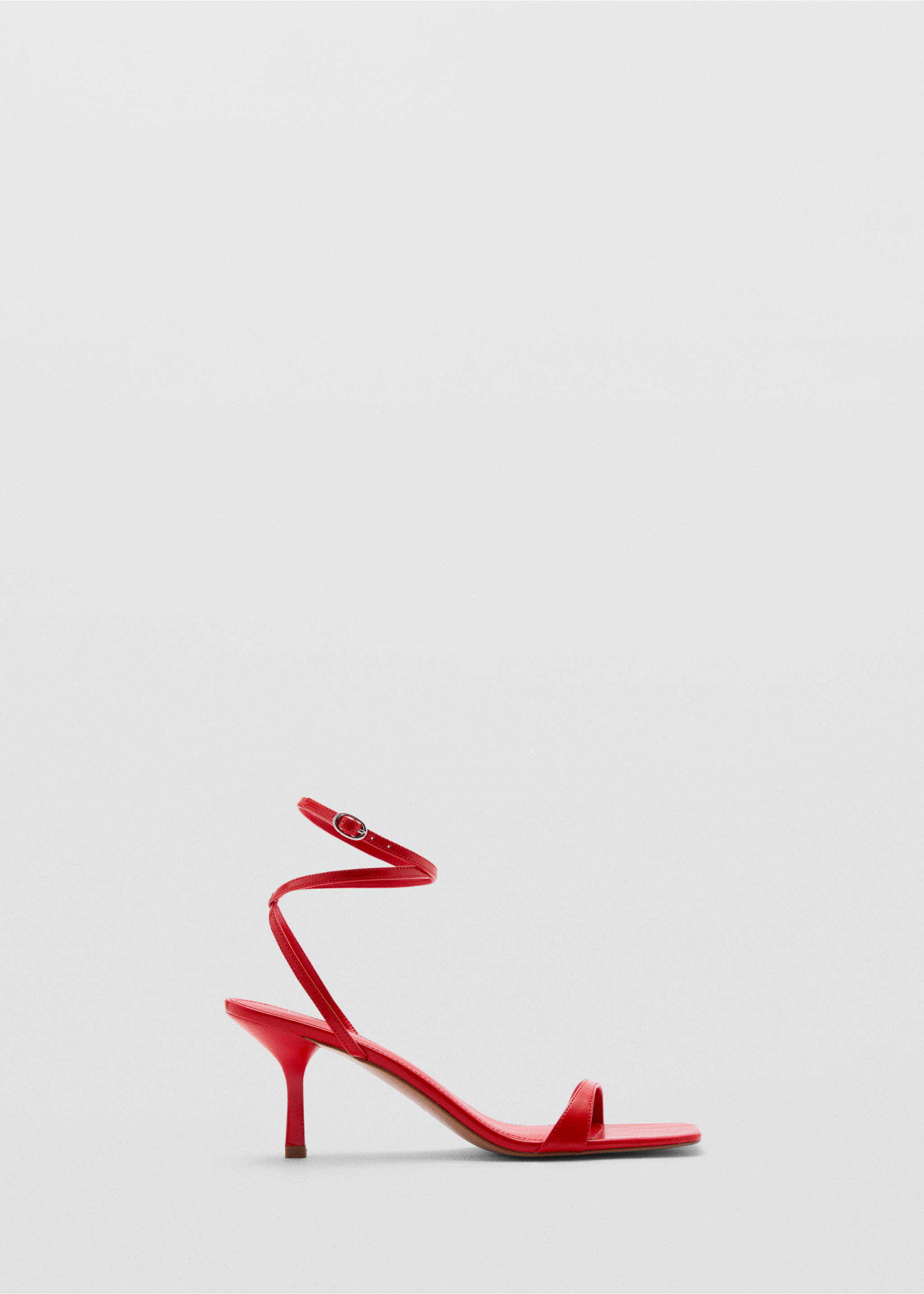 Strappy heeled sandals - Article without model, Red. Ref: 77020369-00.