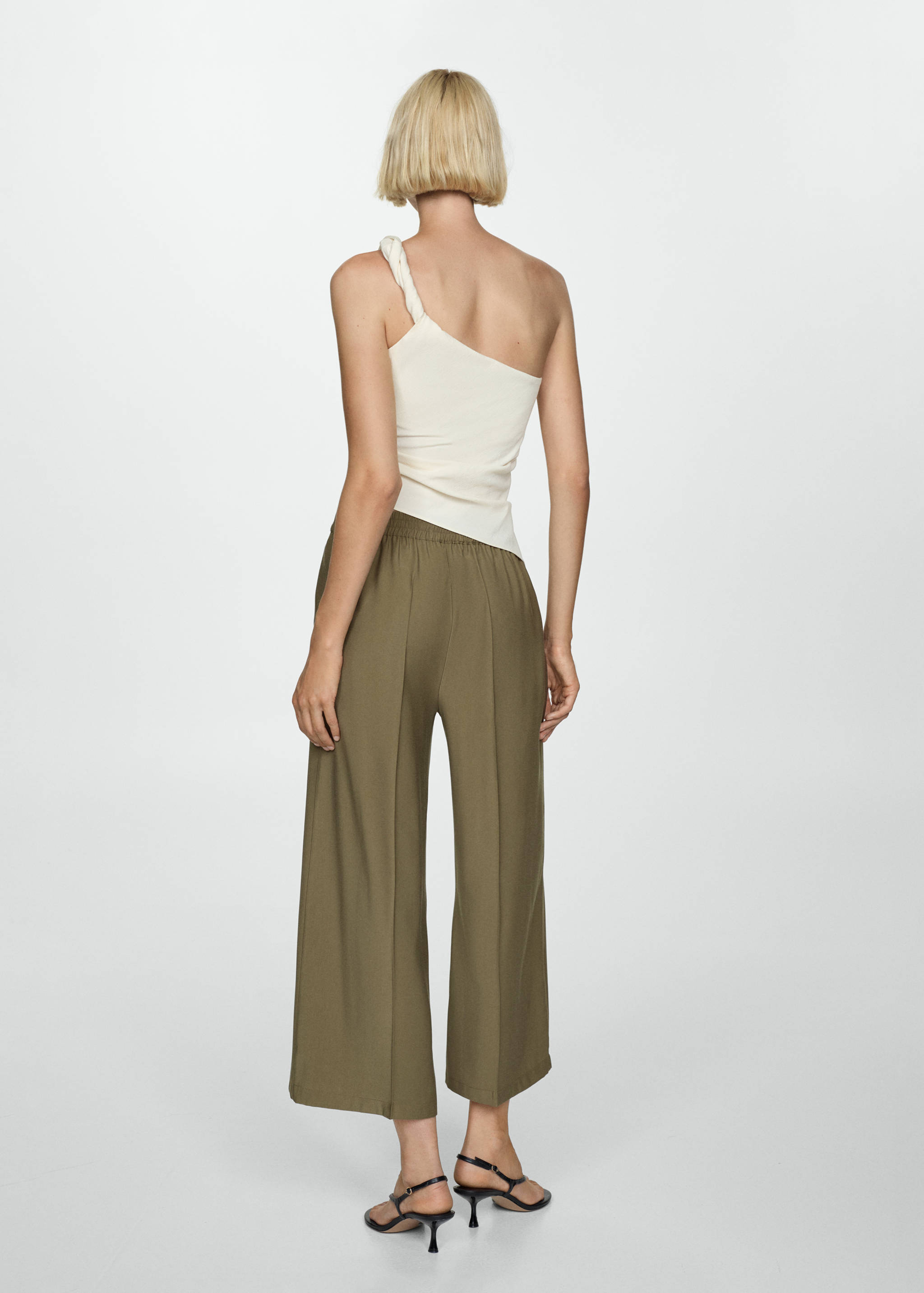 Flowy cropped trousers - Reverse of the article