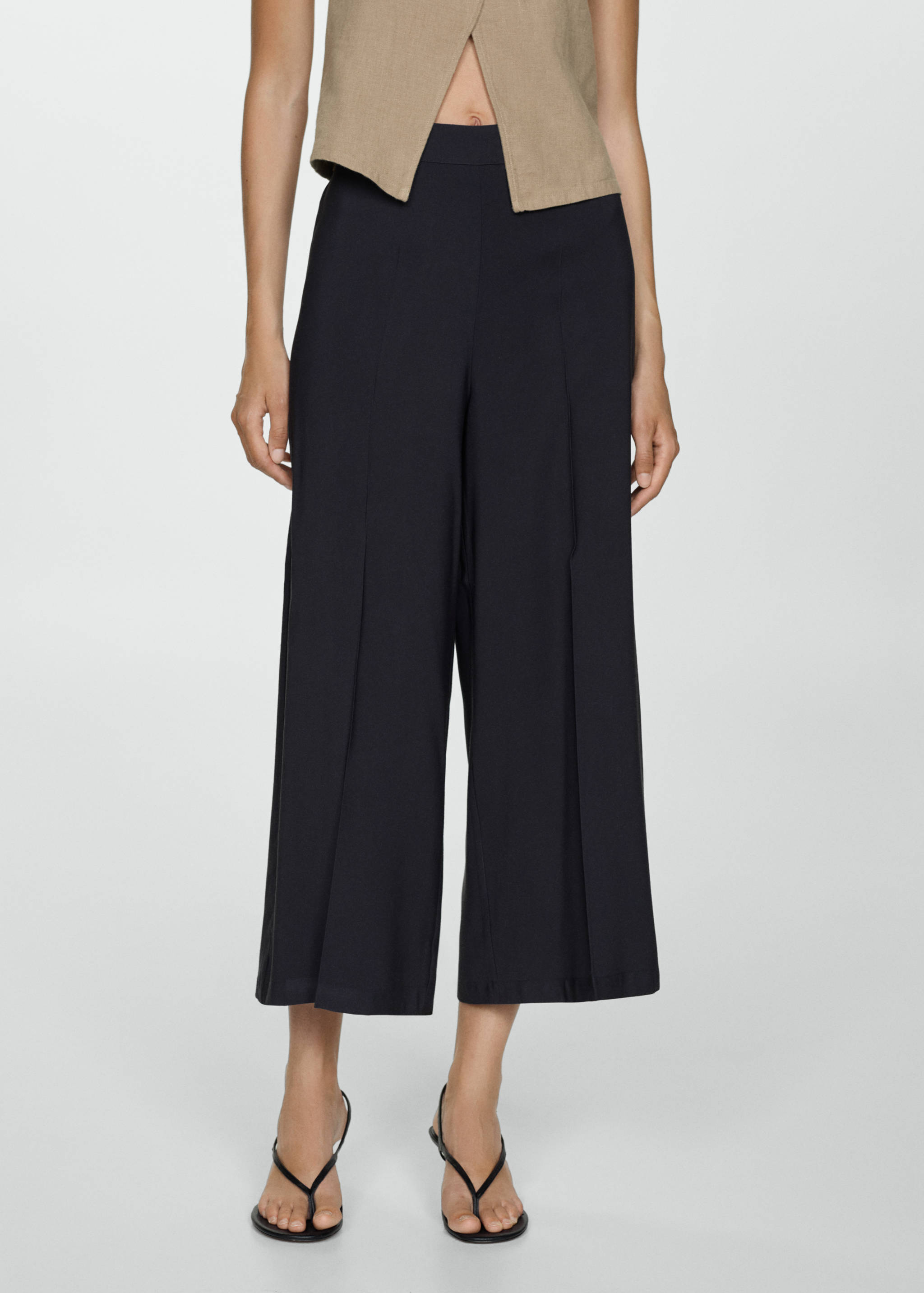 Flowy cropped trousers - Medium plane