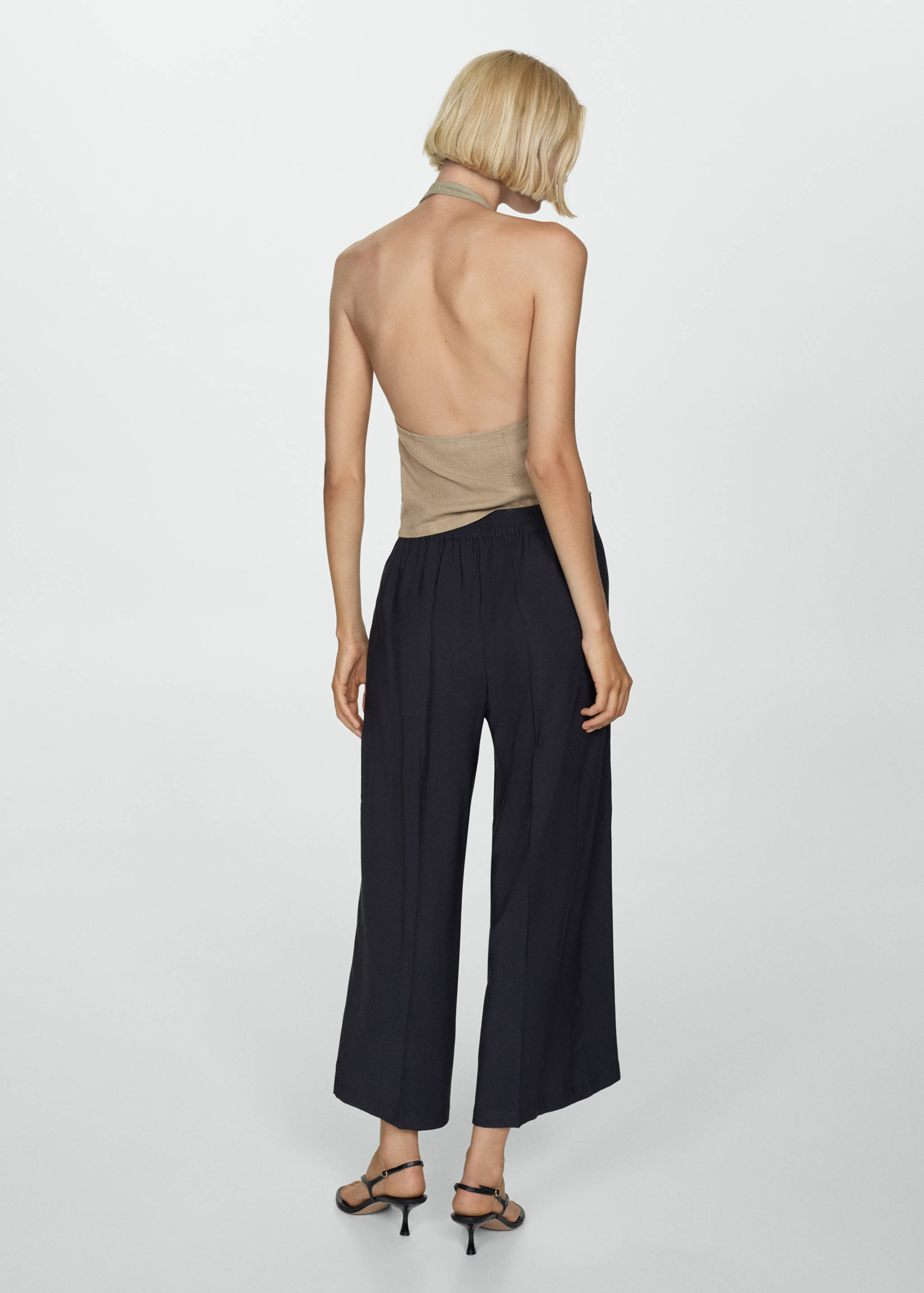 Flowy cropped trousers - Reverse of the article