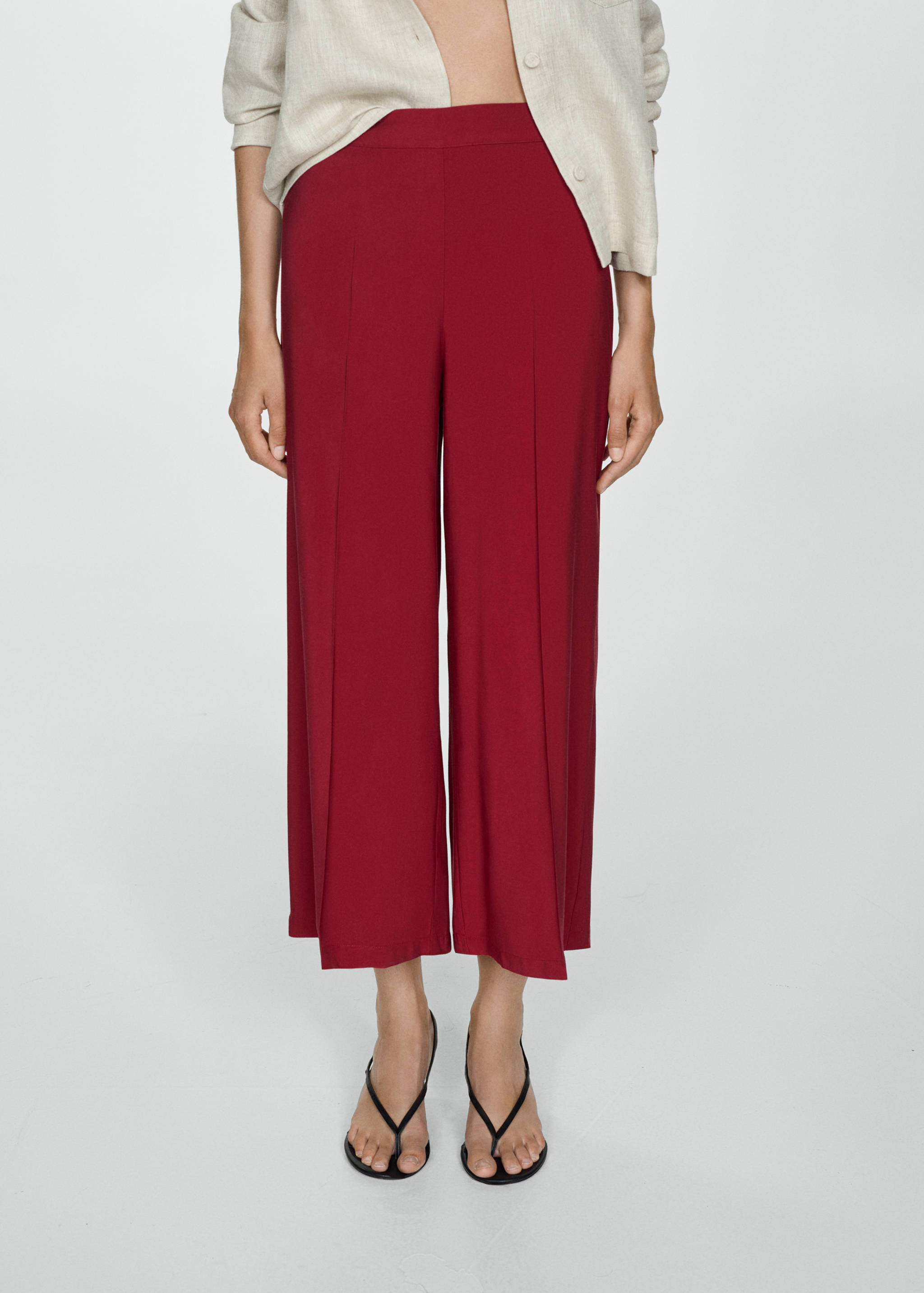 Flowy cropped trousers - Medium plane
