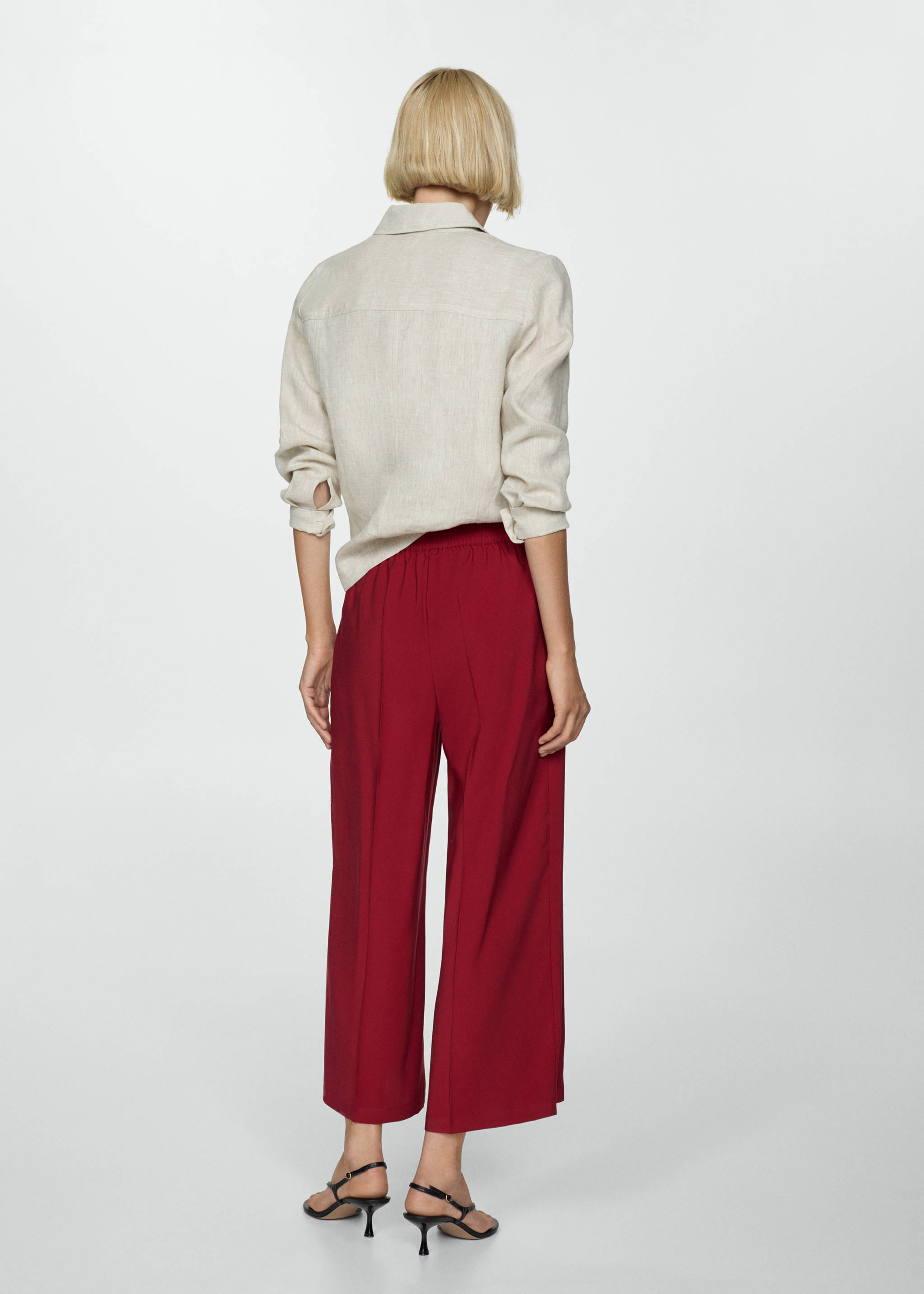Flowy cropped trousers - Reverse of the article