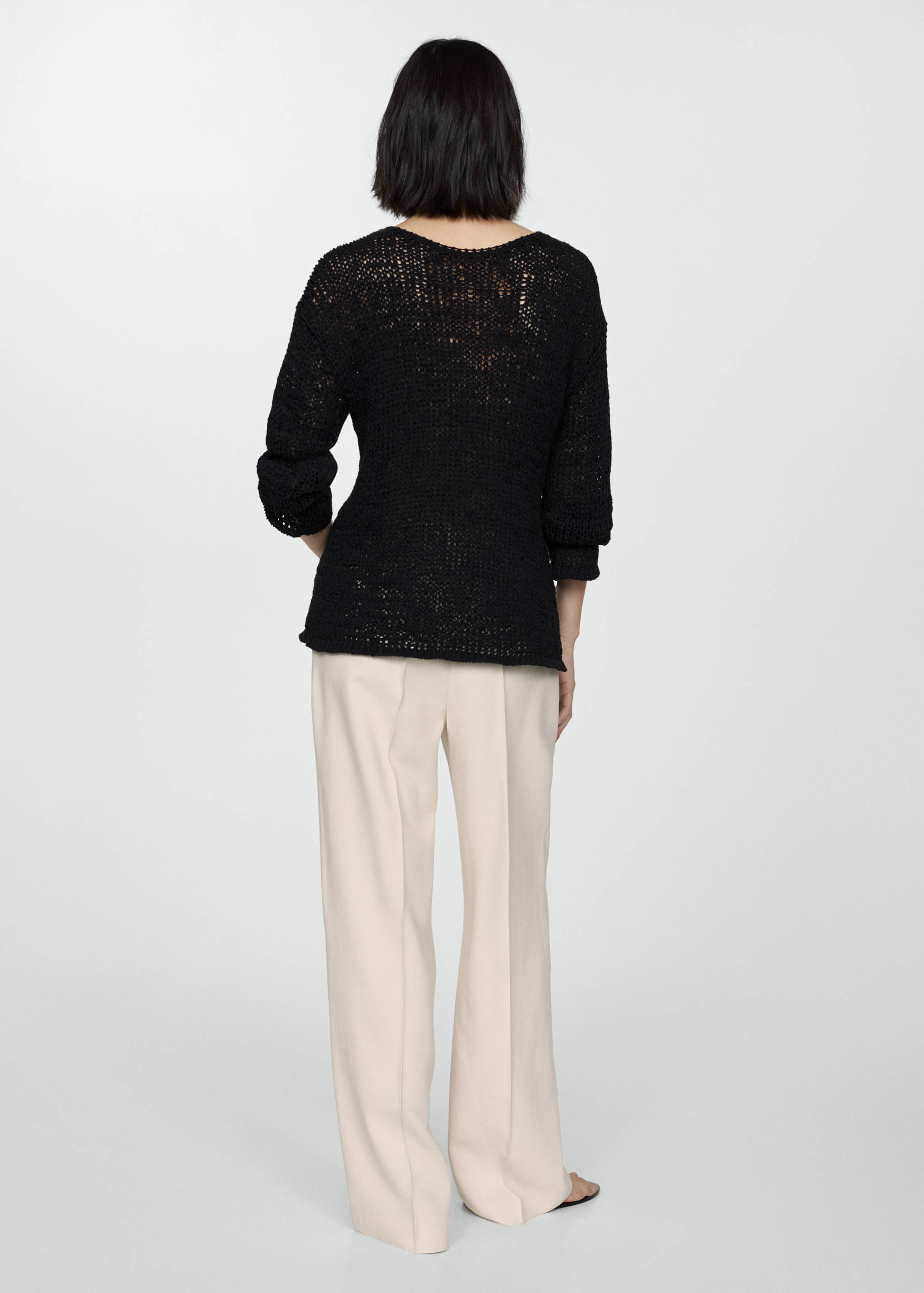 Wide leg pleated trousers - Reverse of the article