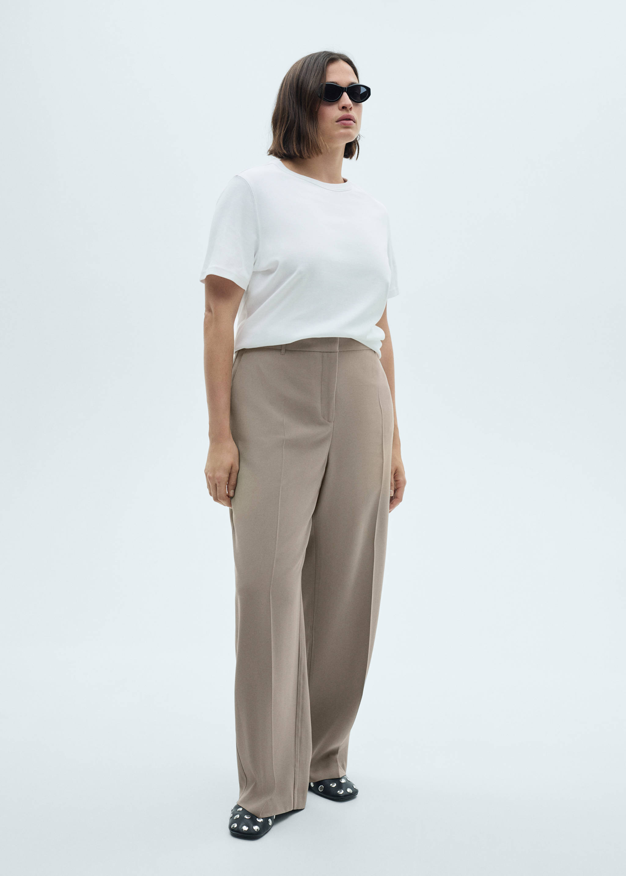 Wide leg pleated trousers - Details of the article 3