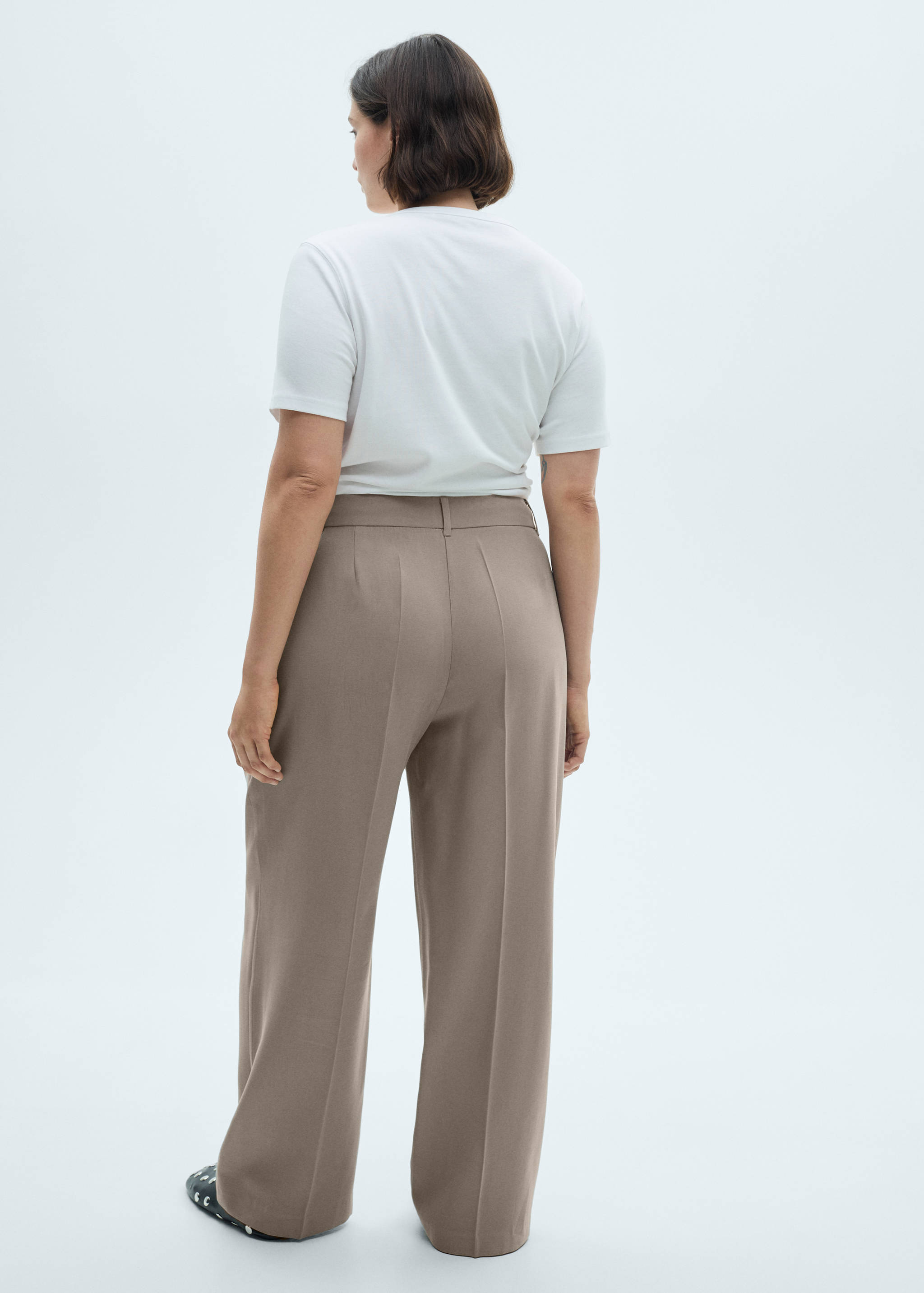 Wide leg pleated trousers - Details of the article 4