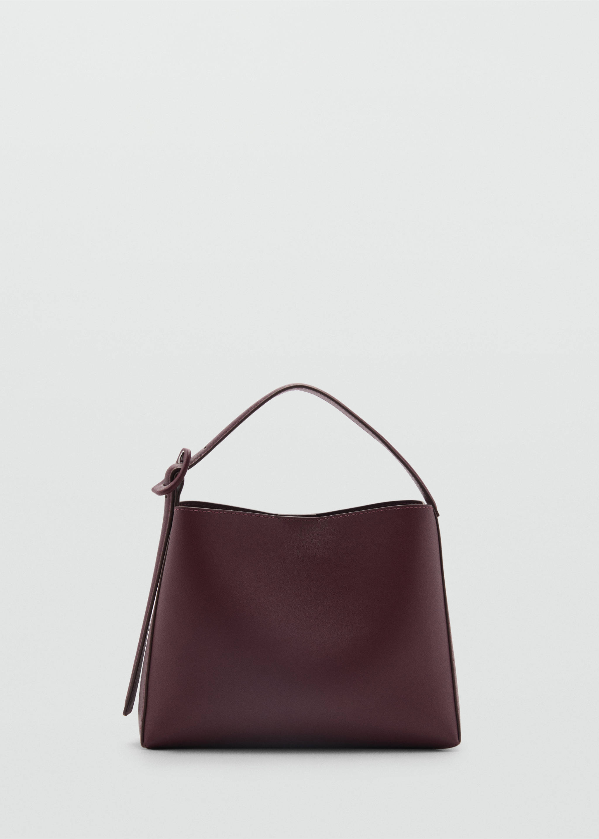 Mini shopper bag with buckle - Article without model, Burgundy. Ref: 77020375-00.