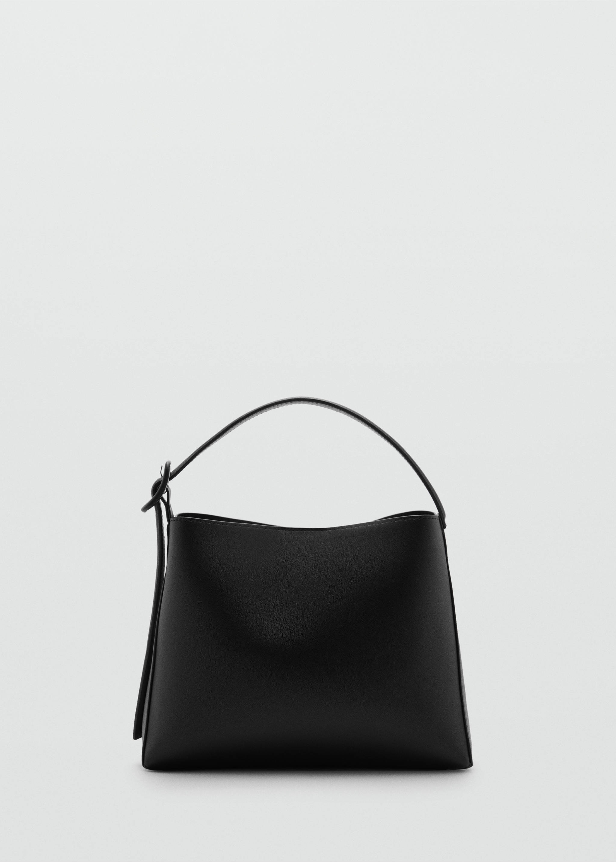 Mini shopper bag with buckle - Article without model, Black. Ref: 77020375-00.