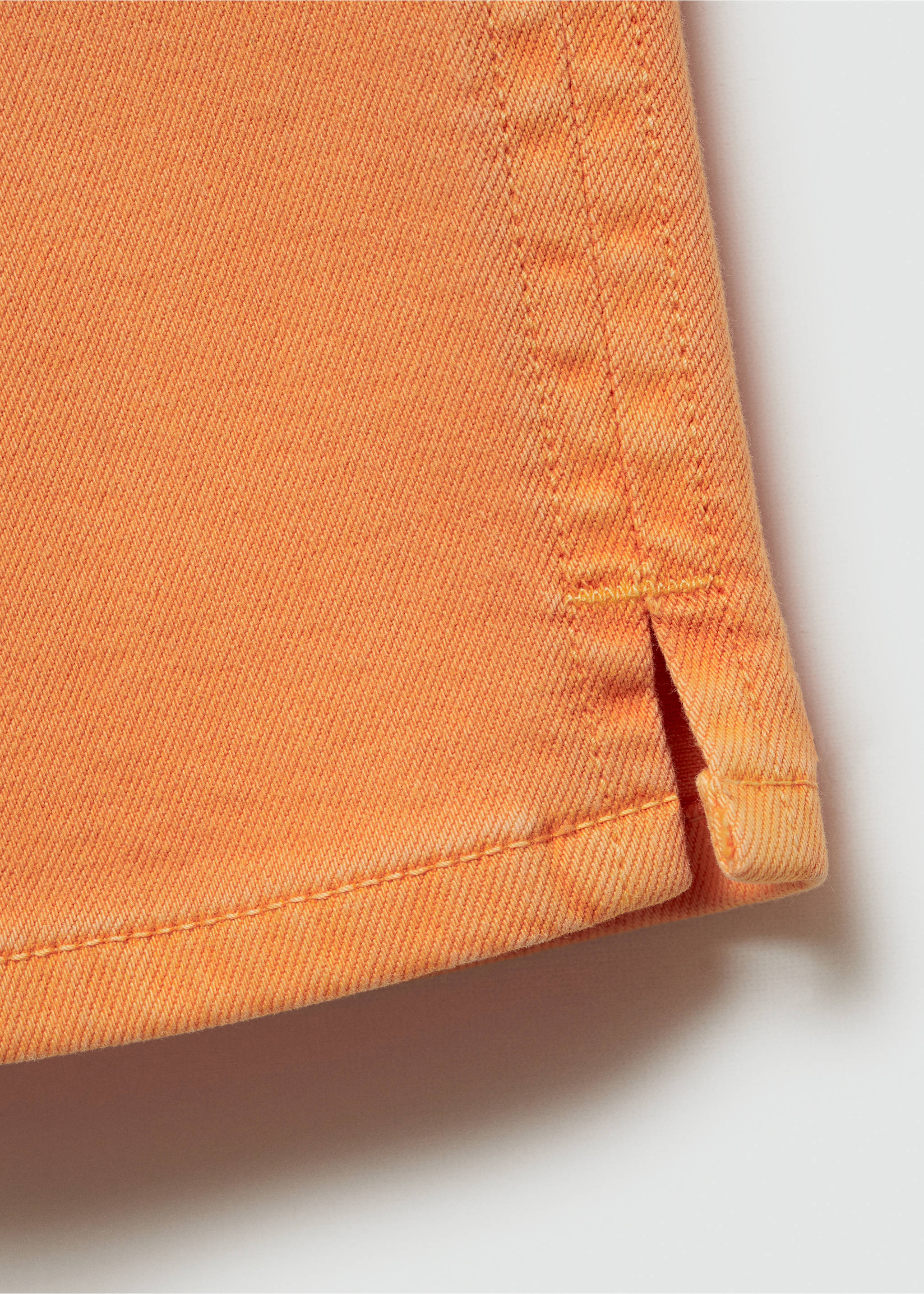 Slim-fit capri jeans with zip - Details of the article 0, Orange. Ref: 77020379-00.