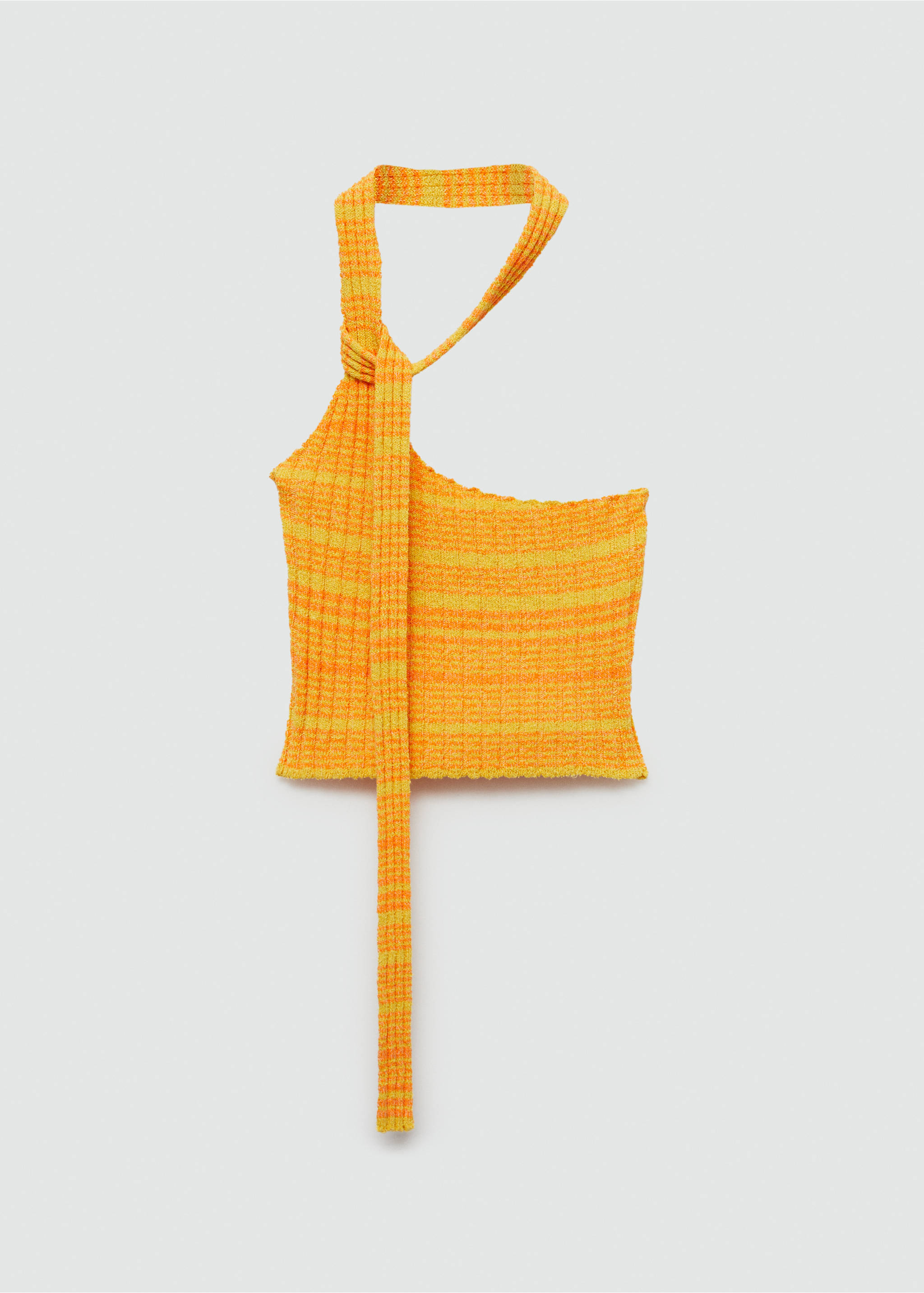 Knit asymmetric top - Article without model, Yellow. Ref: 77020381-00.