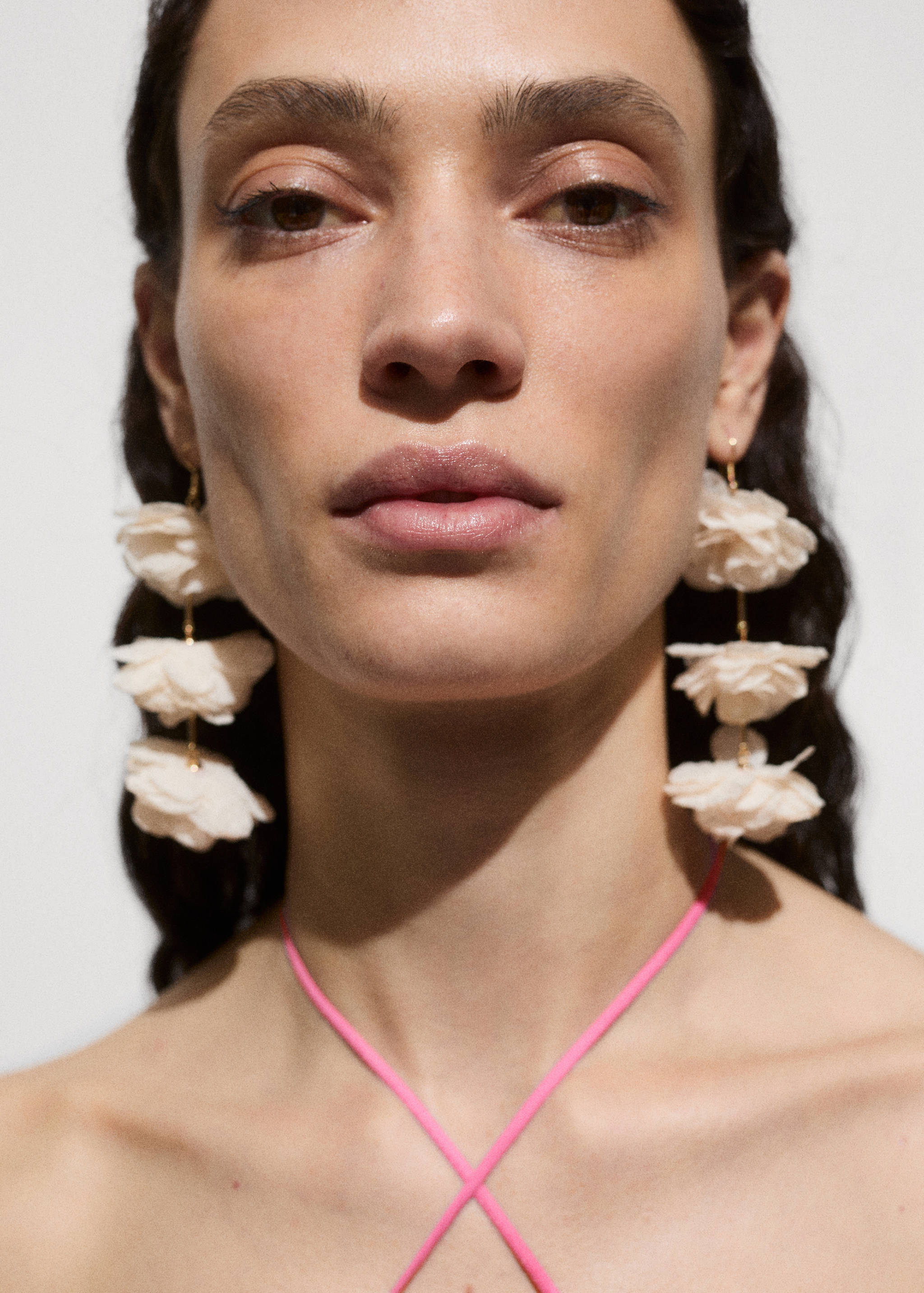 Cotton dress with gathered neckline - Details of the article 1