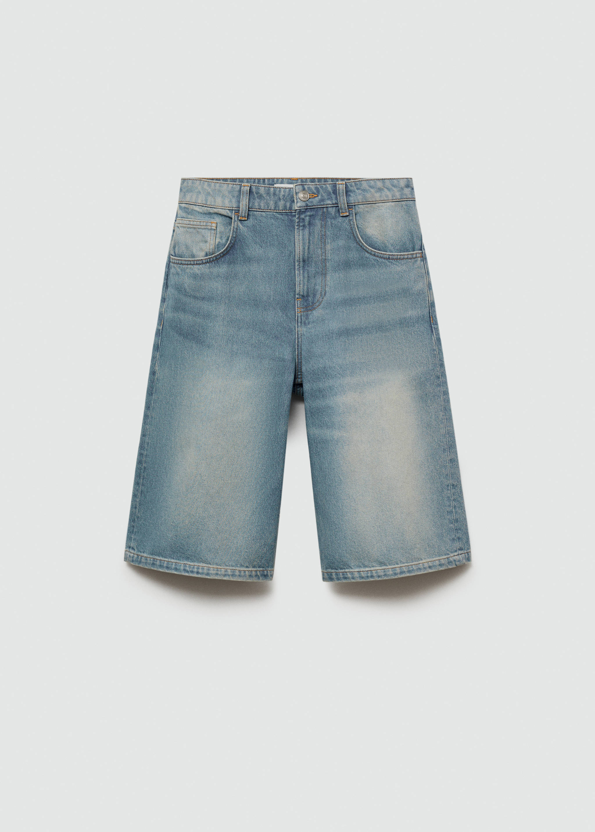 Bermude din denim loose - Articol fără model