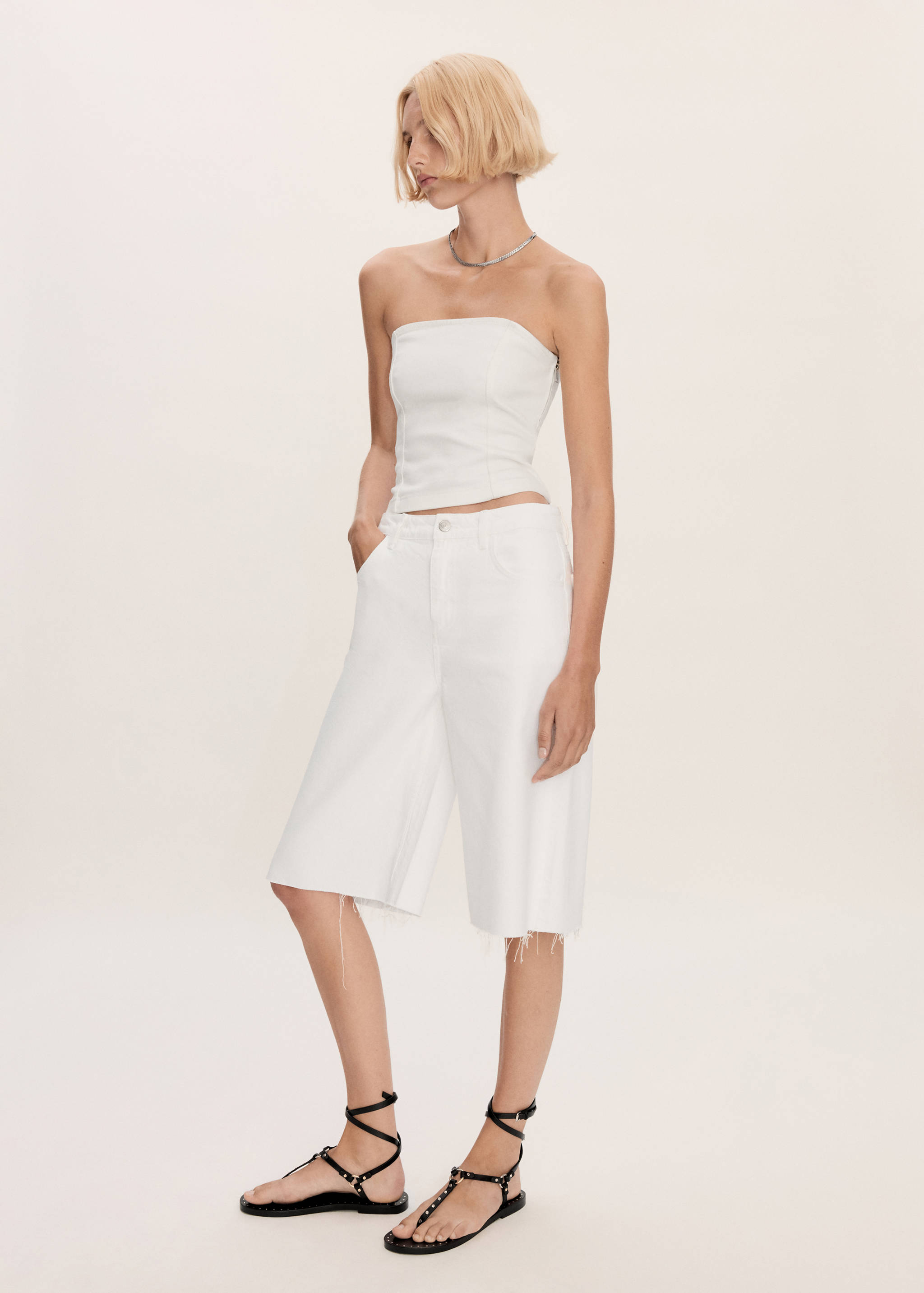 Bermuda en jean oversize - Plan général