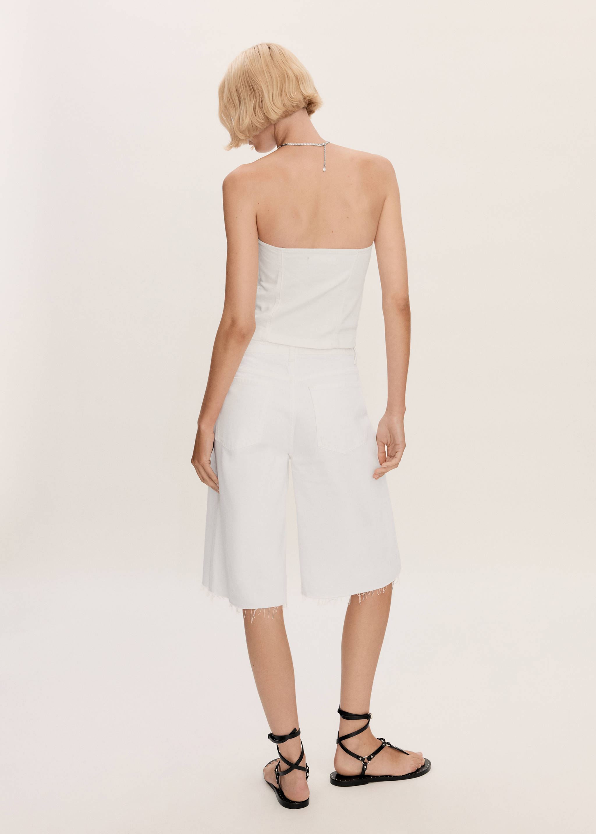 Bermuda en jean oversize - Verso de l’article