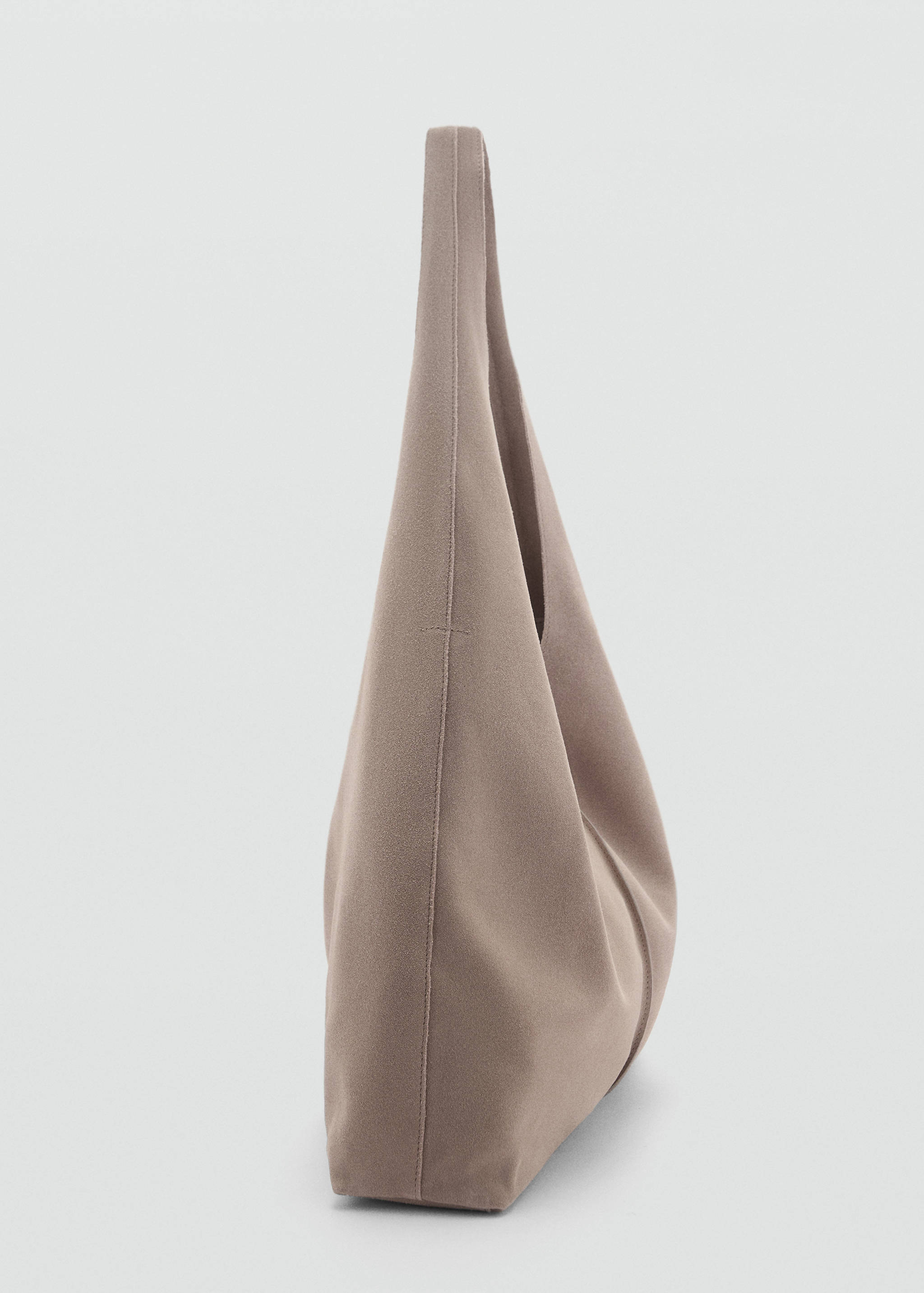 Leather shopper bag - Medium plane