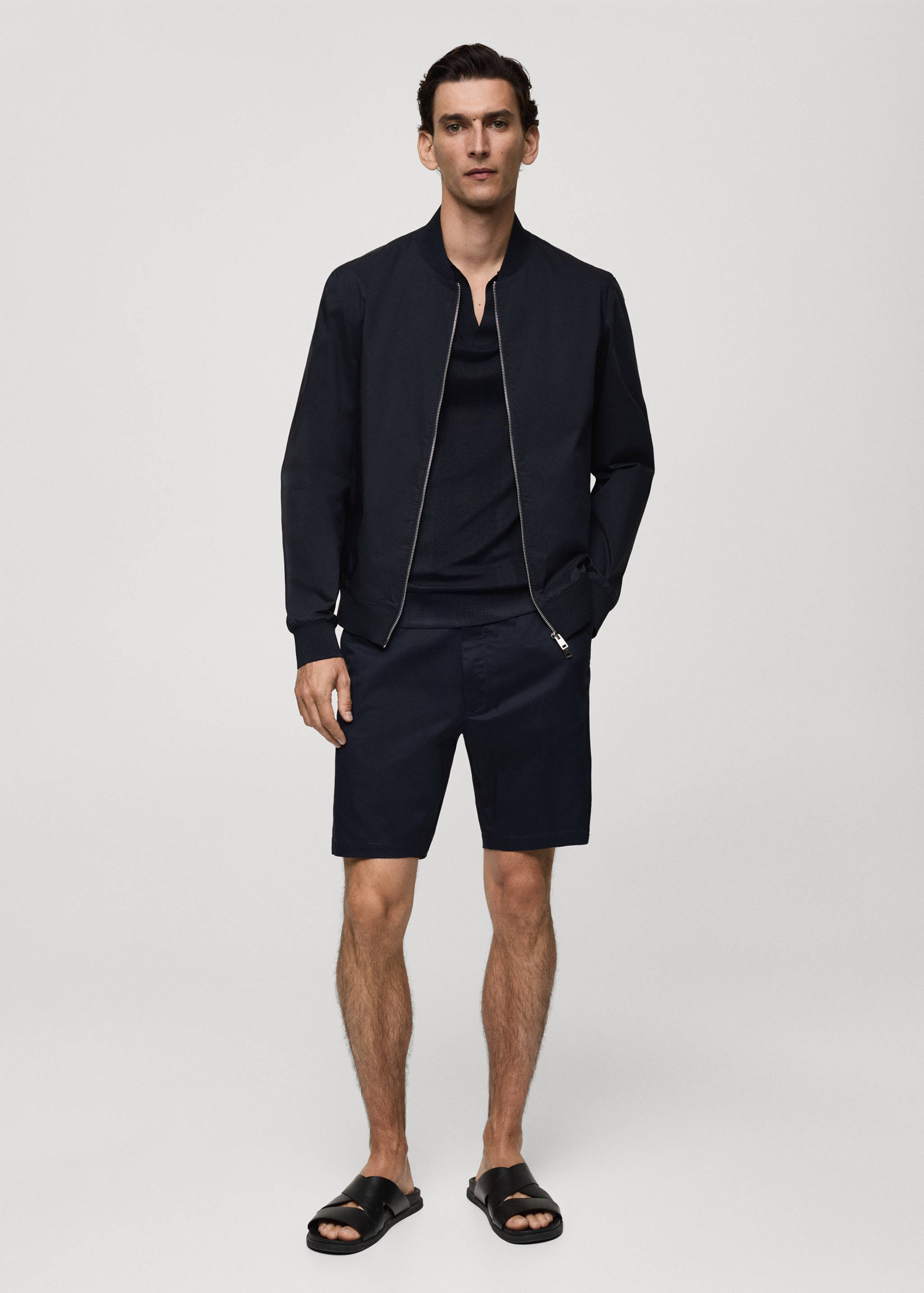 Bomber jacket with zip - General plane