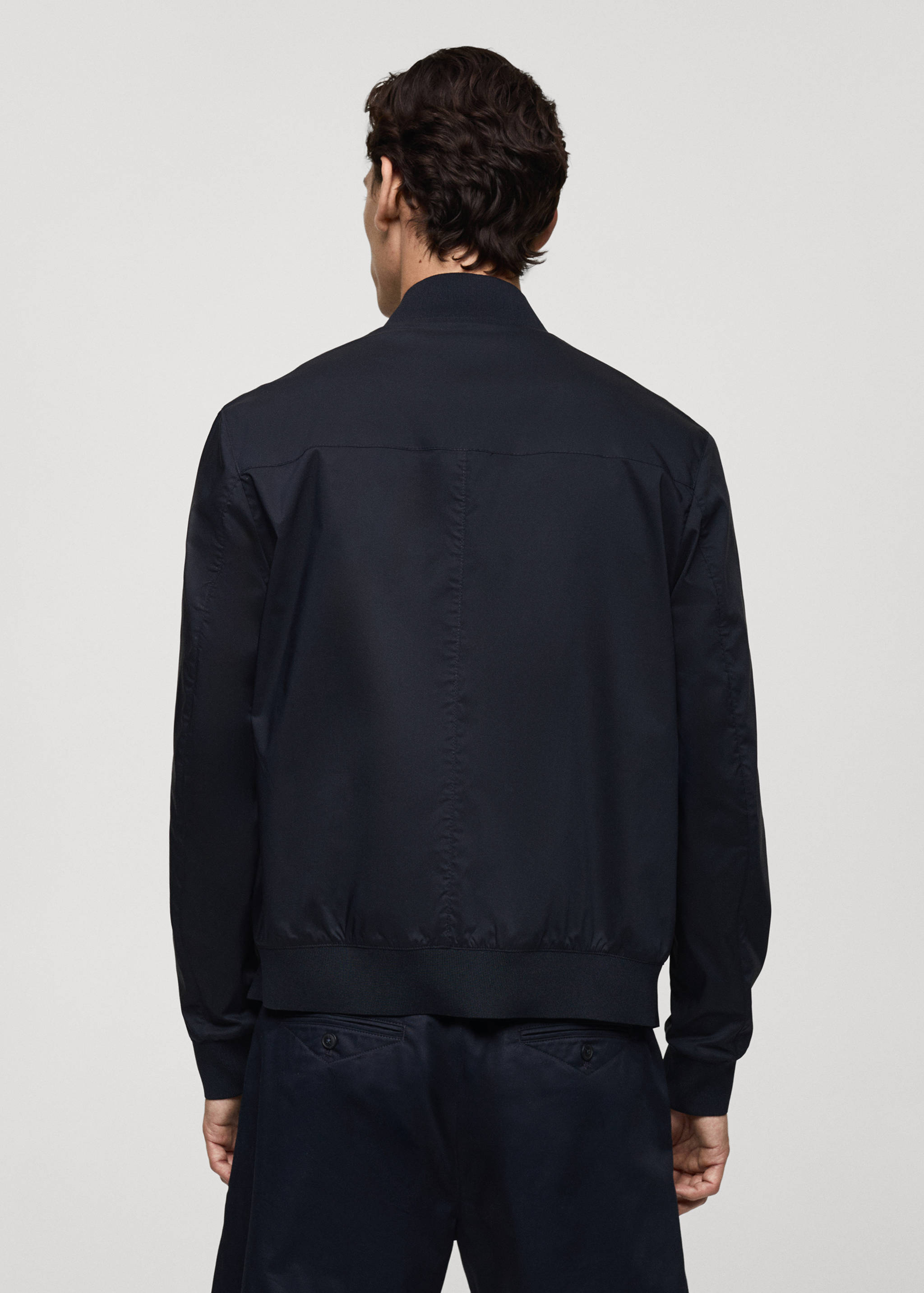 Bomber jacket with zip - Reverse of the article