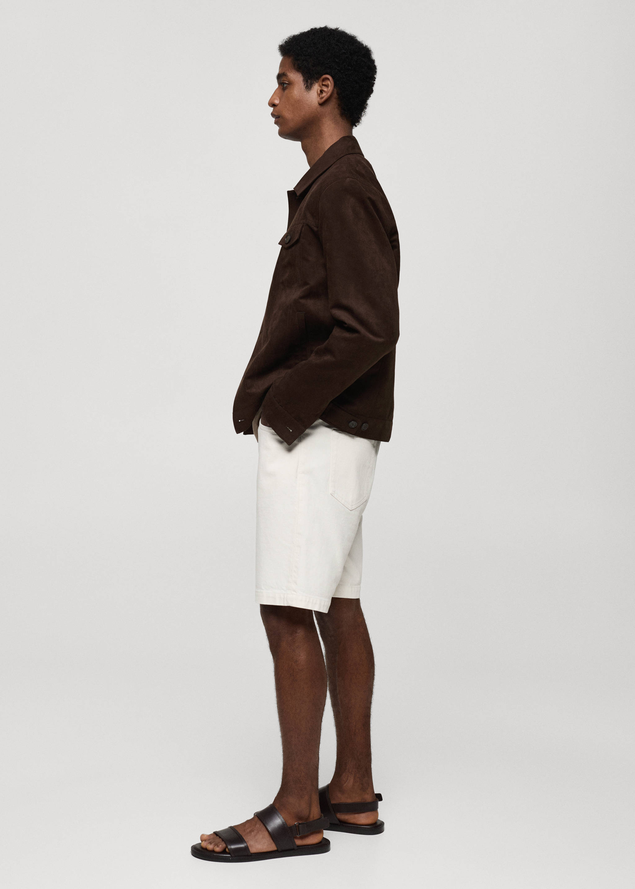 Suede-effect jacket with pockets - Details of the article 2