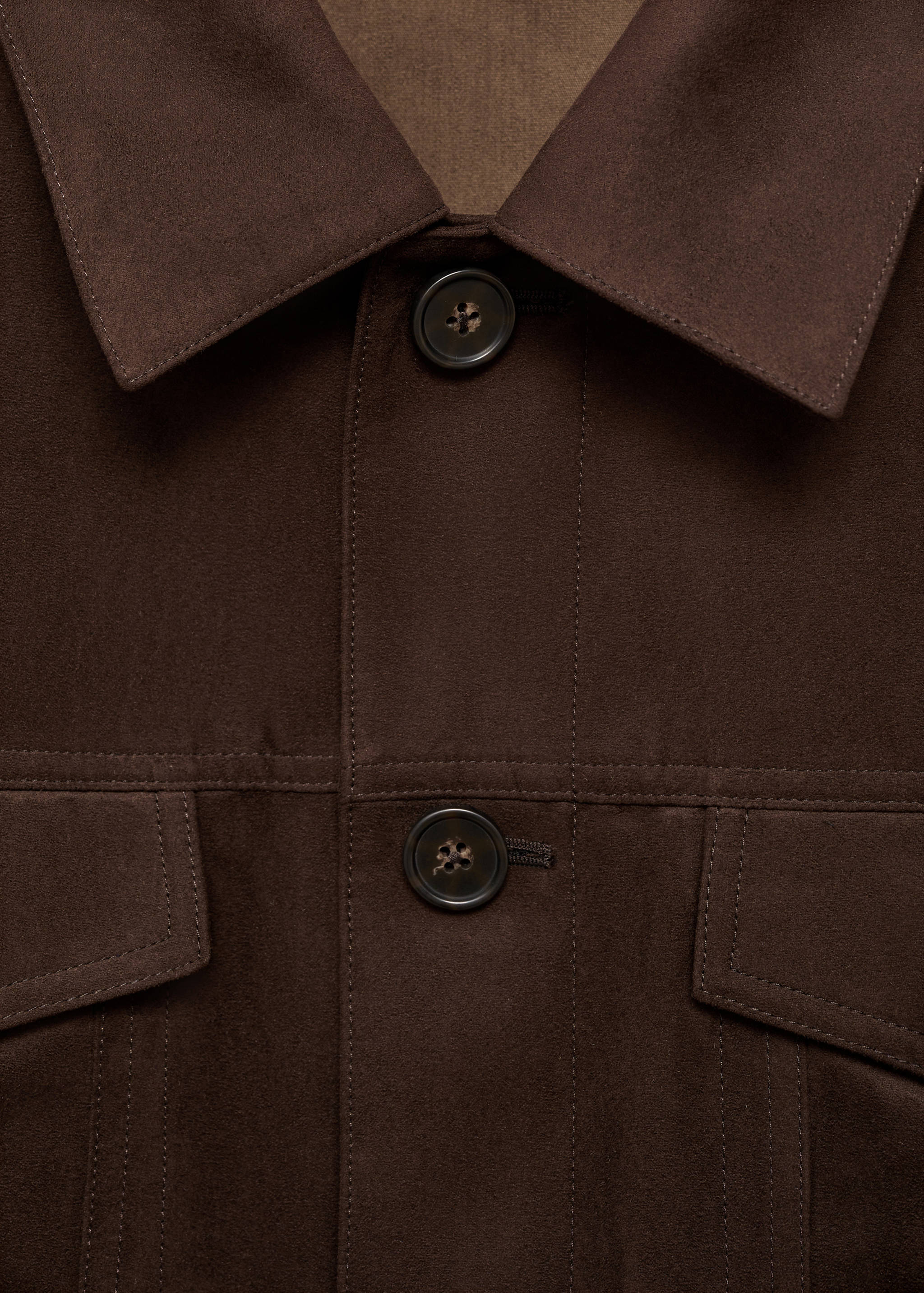Suede-effect jacket with pockets - Details of the article 8