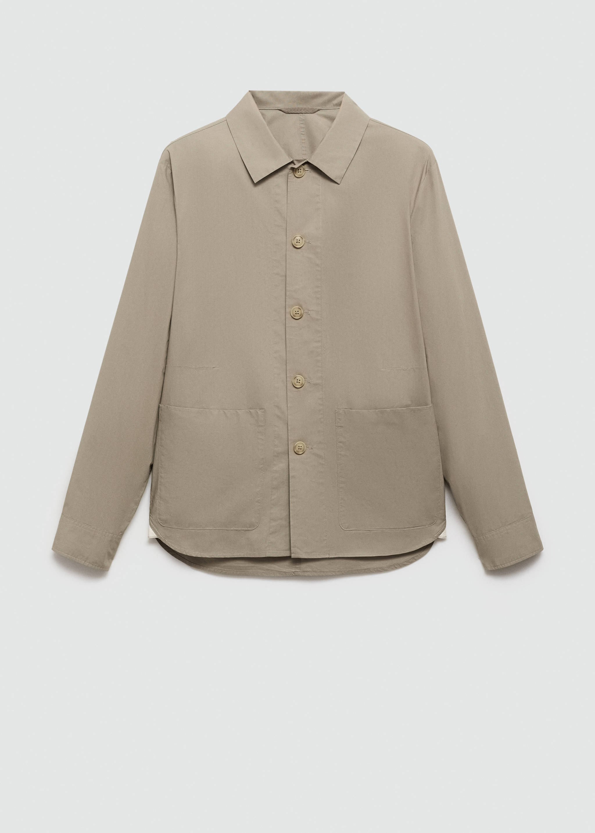 100% cotton poplin overshirt - Article without model