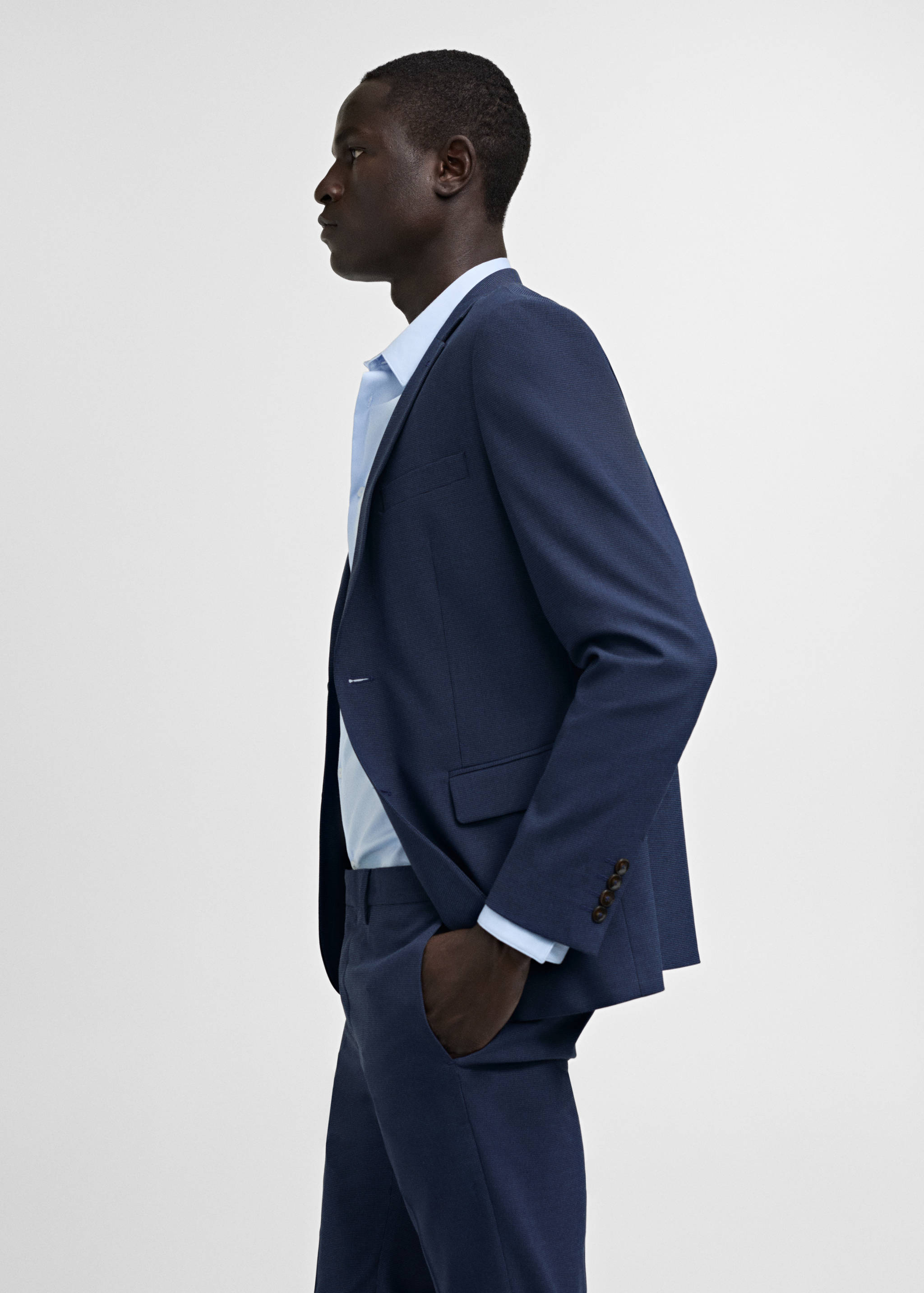 Super slim-fit suit jacket in stretch fabric - Details of the article 2